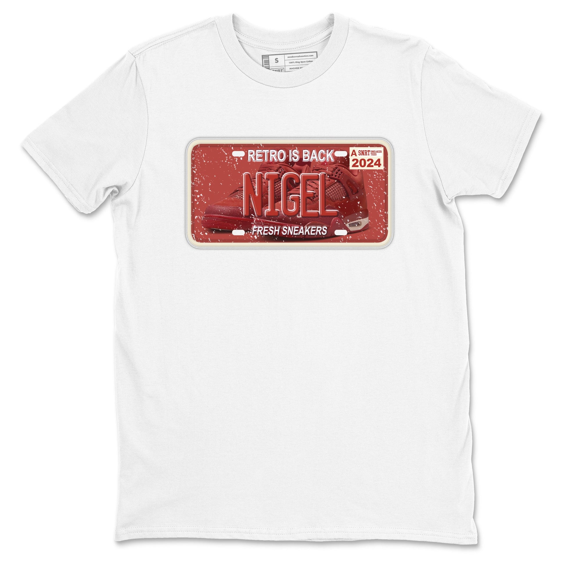 4s Brick By Brick shirts to match jordans Sneaker Plate sneaker match tees Air Jordan 4 Nigel match shoes to clothes SNRT Sneaker Tees unisex cotton White 2 shirts