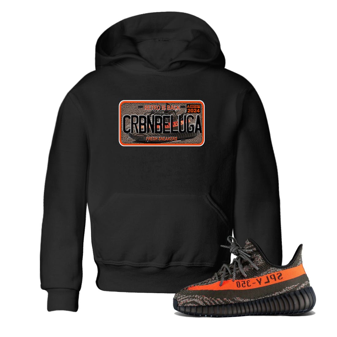 Yeezy 350 Carbon Beluga shirts to match jordans Sneaker Plate sneaker match tees Yeezy 350 Carbon Beluga match shoes to clothes SNRT Sneaker Tees Youth Baby Black 1 tee