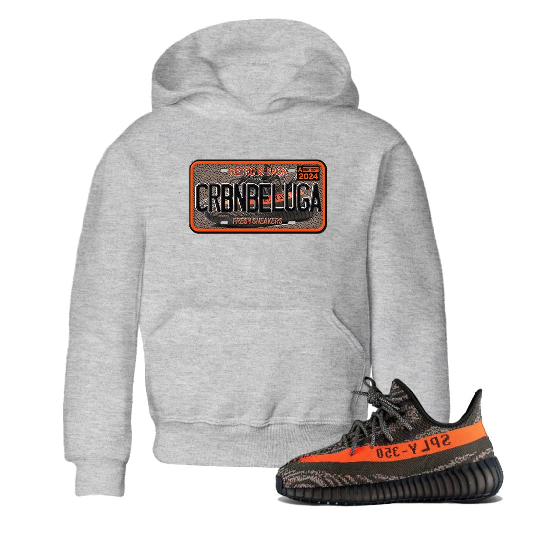 Yeezy 350 Carbon Beluga shirts to match jordans Sneaker Plate sneaker match tees Yeezy 350 Carbon Beluga match shoes to clothes SNRT Sneaker Tees Youth Baby Heather Grey 1 tee