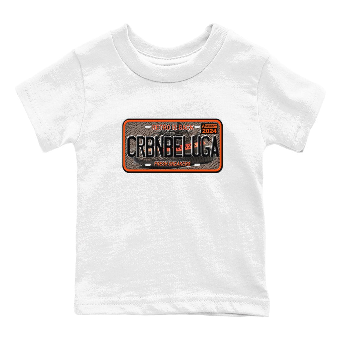 Yeezy 350 Carbon Beluga shirts to match jordans Sneaker Plate sneaker match tees Yeezy 350 Carbon Beluga match shoes to clothes SNRT Sneaker Tees Youth Baby White 2 tee