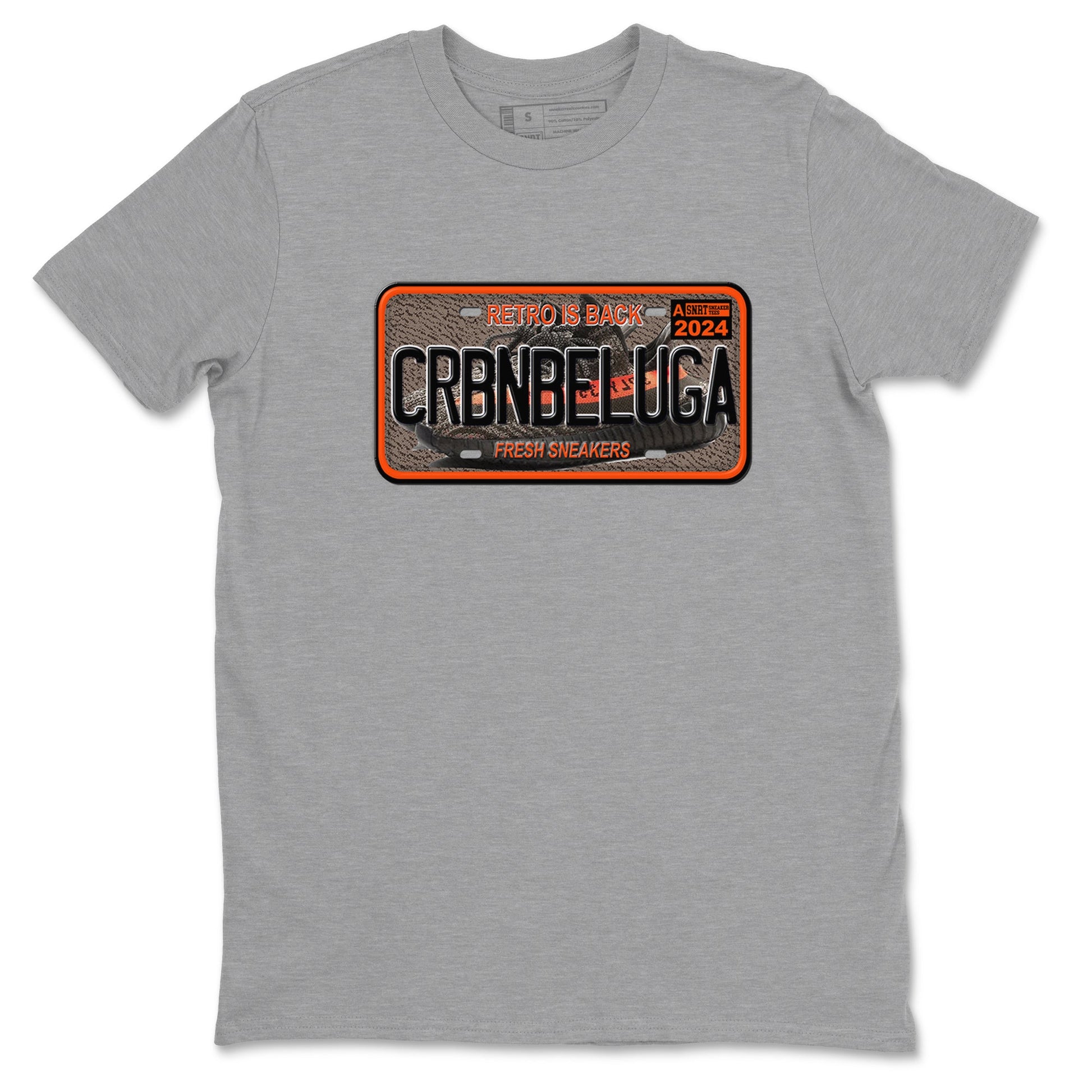 Yeezy 350 Carbon Beluga shirts to match jordans Sneaker Plate sneaker match tees Yeezy 350 Carbon Beluga match shoes to clothes SNRT Sneaker Tees unisex cotton Heather Grey 2 shirts