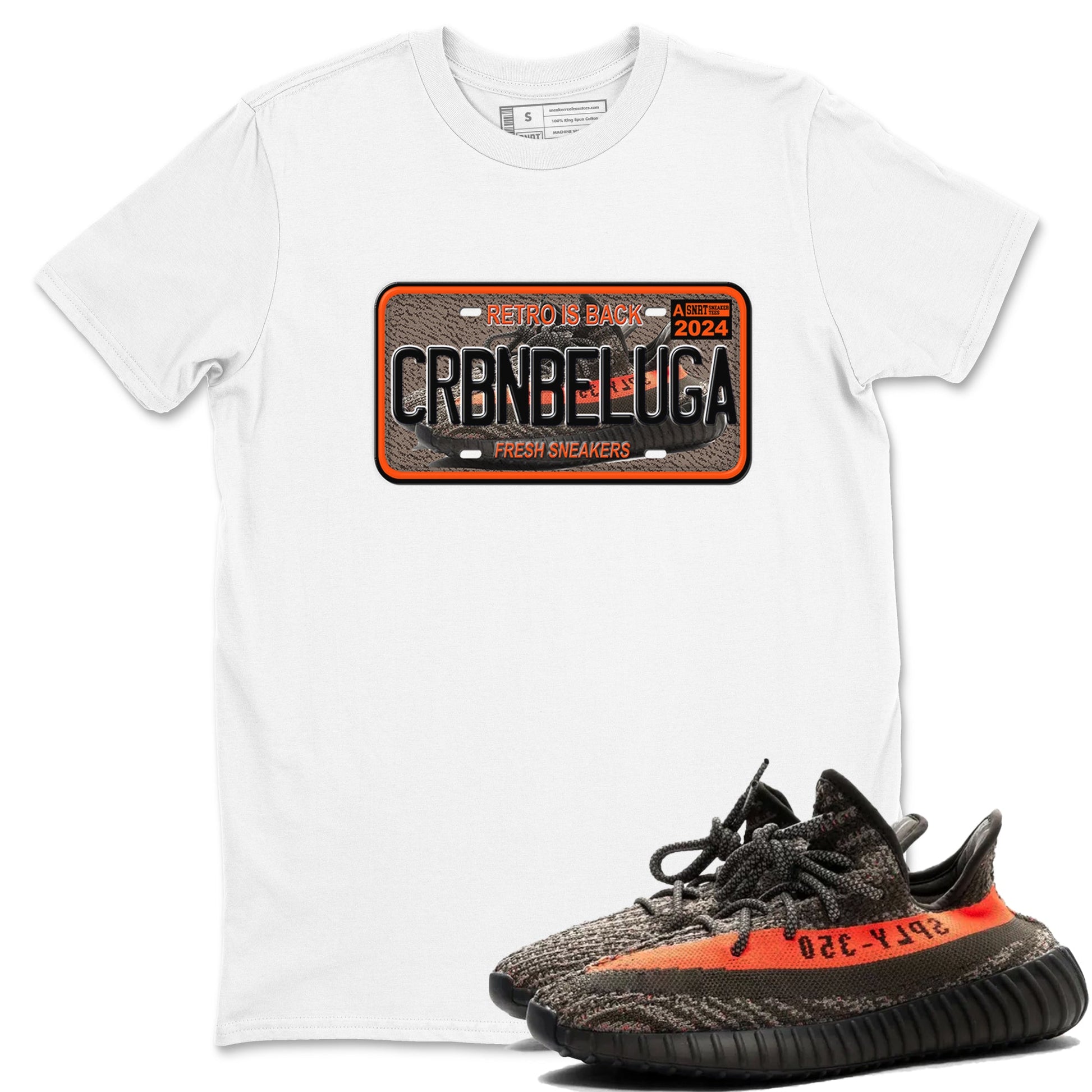 Yeezy 350 Carbon Beluga shirts to match jordans Sneaker Plate sneaker match tees Yeezy 350 Carbon Beluga match shoes to clothes SNRT Sneaker Tees unisex cotton White 1 shirts