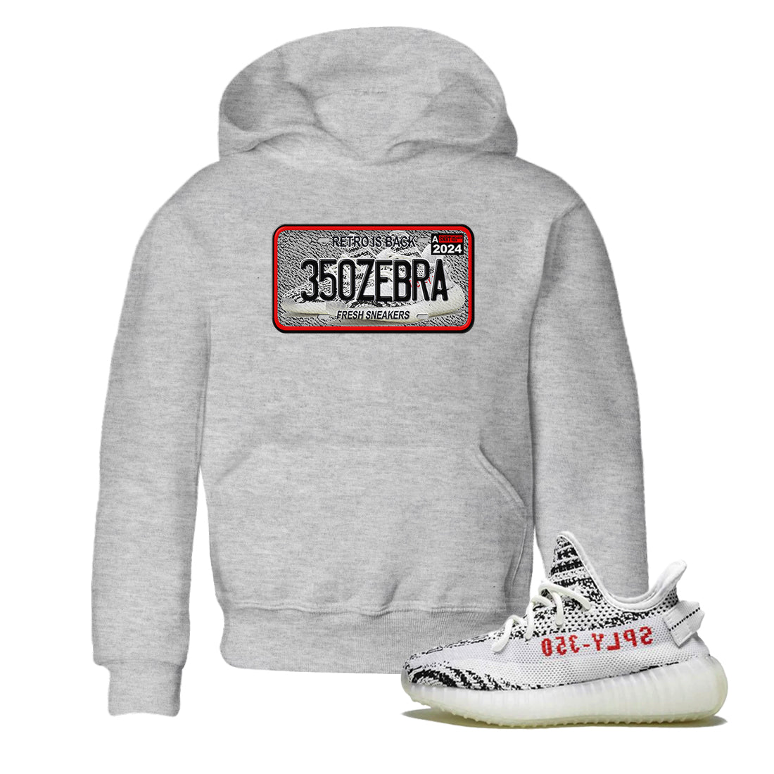 Yeezy 350 Zebra shirts to match jordans Sneaker Plate sneaker match tees Yeezy 350 Zebra match shoes to clothes SNRT Sneaker Tees Youth Baby Heather Grey 1 tee