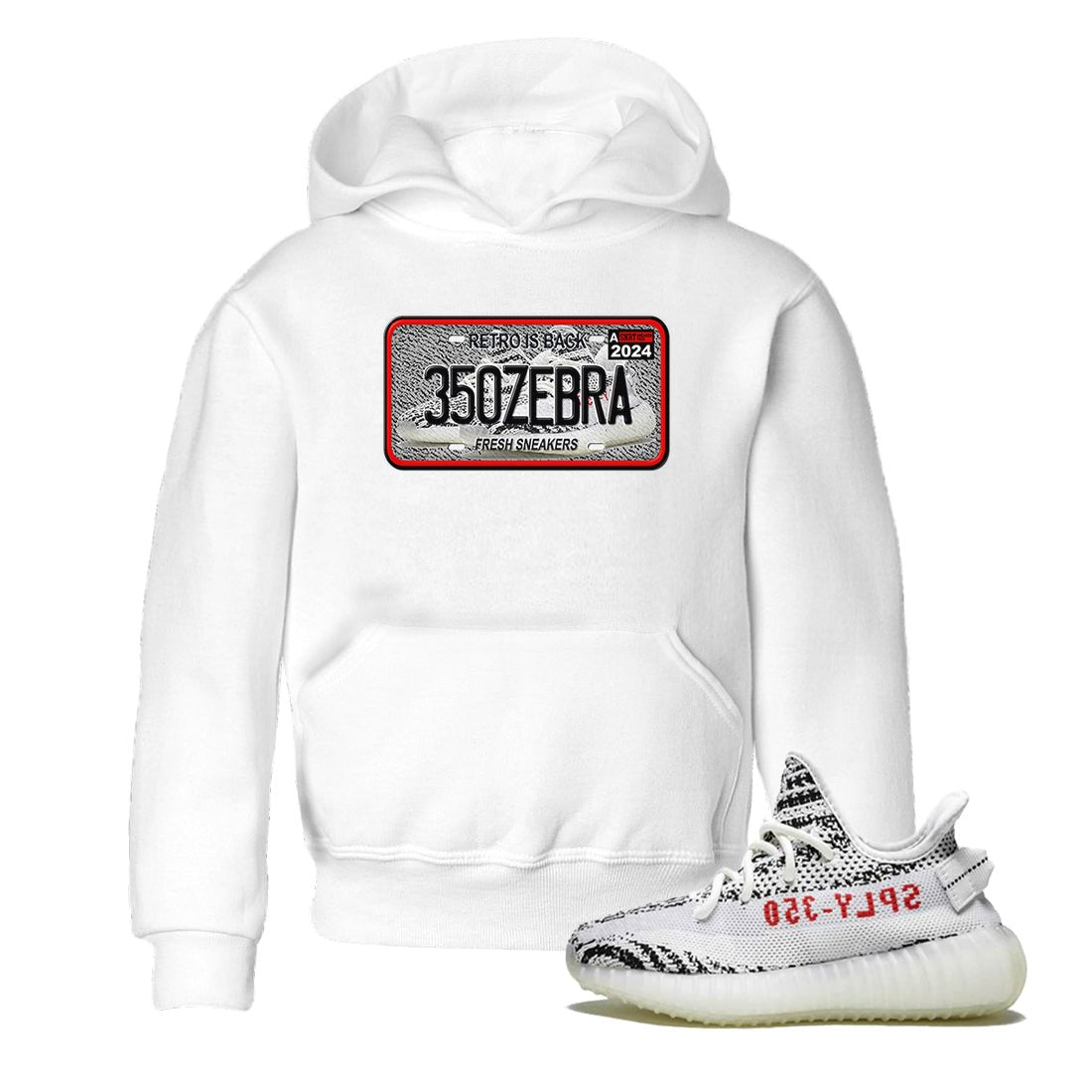 Yeezy 350 Zebra shirts to match jordans Sneaker Plate sneaker match tees Yeezy 350 Zebra match shoes to clothes SNRT Sneaker Tees Youth Baby White 1 tee