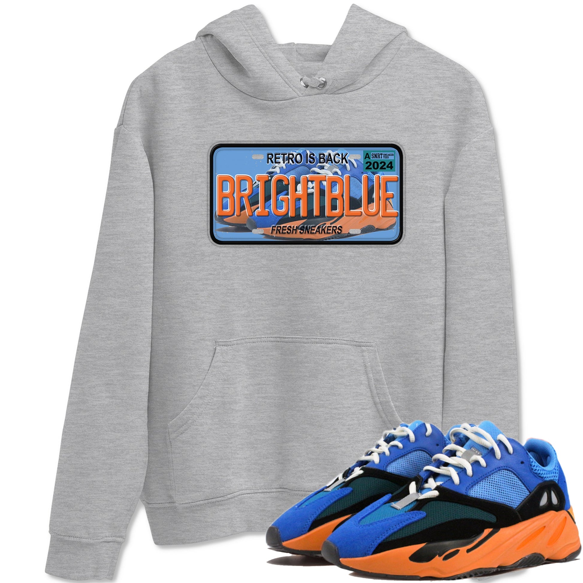 Yeezy 700 Bright Blue shirts to match jordans Sneaker Plate sneaker match tees Yeezy 700 Bright Blue match shoes to clothes SNRT Sneaker Tees unisex cotton Heather Grey 1 shirts
