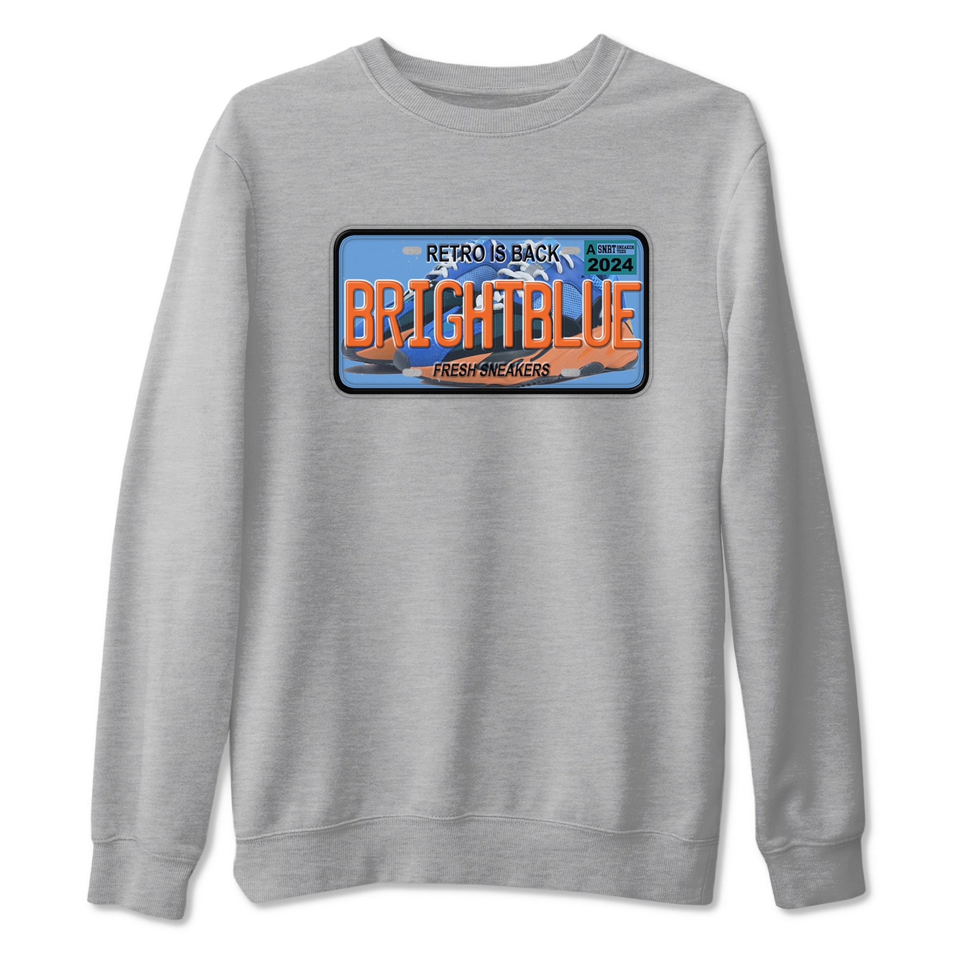 Yeezy 700 Bright Blue shirts to match jordans Sneaker Plate sneaker match tees Yeezy 700 Bright Blue match shoes to clothes SNRT Sneaker Tees unisex cotton Heather Grey 2 shirts