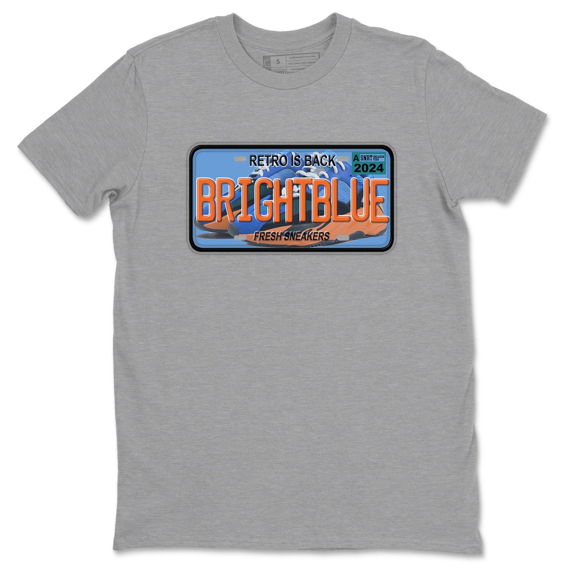 Yeezy 700 Bright Blue shirts to match jordans Sneaker Plate sneaker match tees Yeezy 700 Bright Blue match shoes to clothes SNRT Sneaker Tees unisex cotton Heather Grey 2 shirts