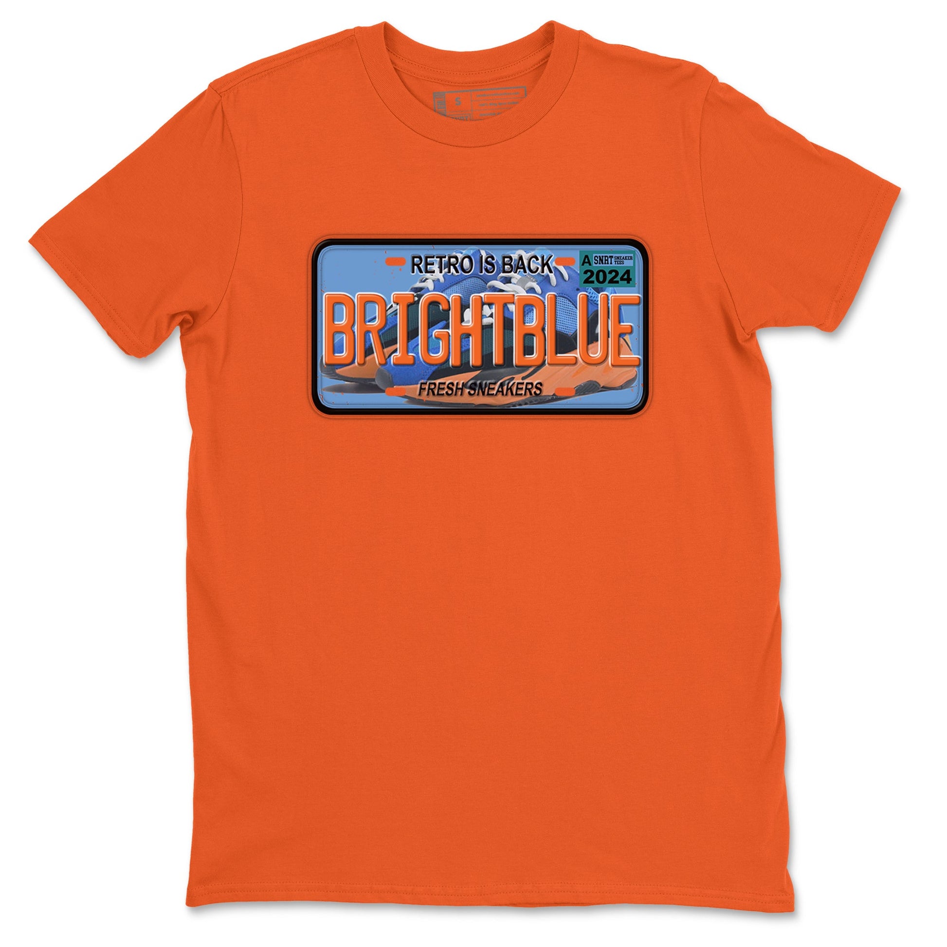 Yeezy 700 Bright Blue shirts to match jordans Sneaker Plate sneaker match tees Yeezy 700 Bright Blue match shoes to clothes SNRT Sneaker Tees unisex cotton Orange 2 shirts