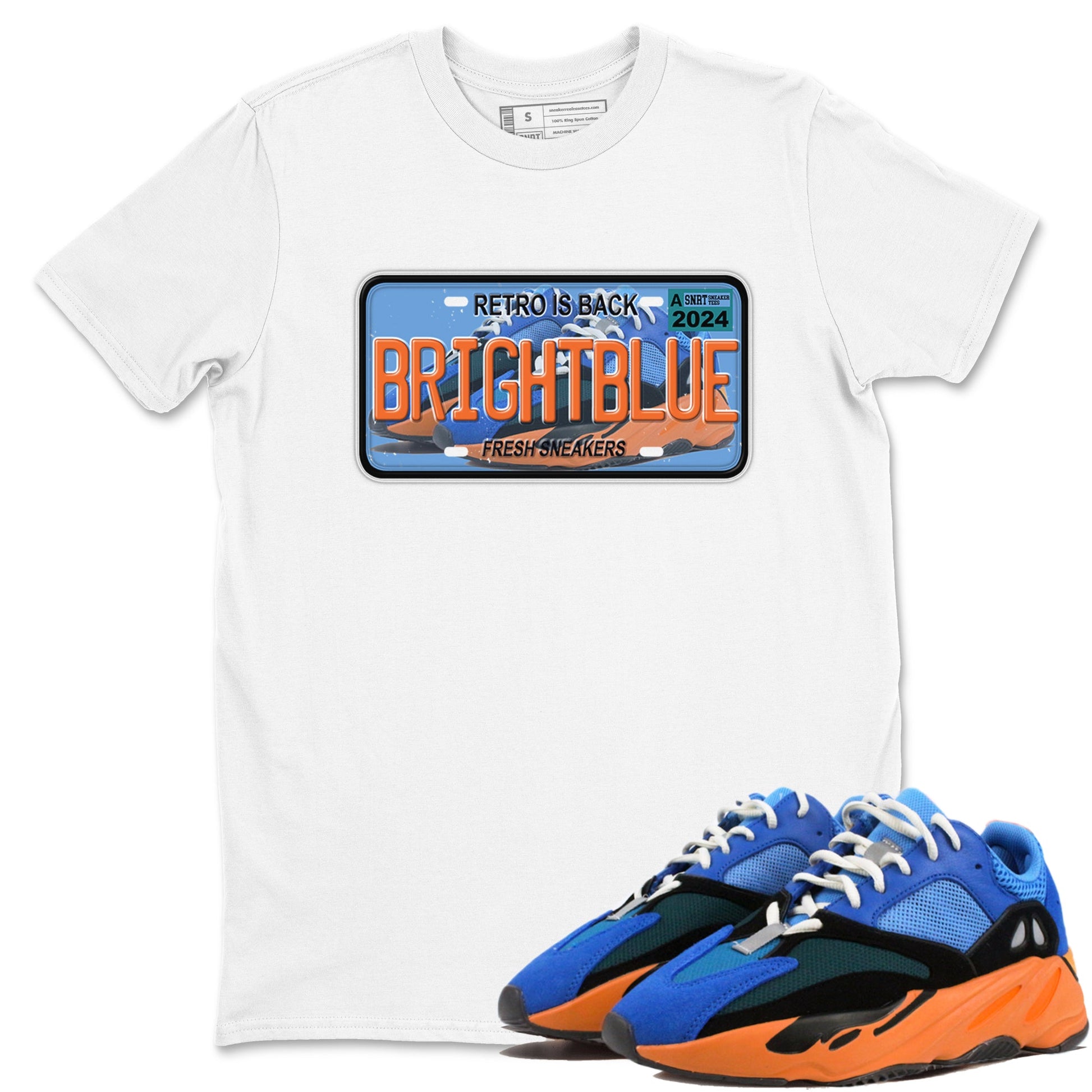 Yeezy 700 Bright Blue shirts to match jordans Sneaker Plate sneaker match tees Yeezy 700 Bright Blue match shoes to clothes SNRT Sneaker Tees unisex cotton White 1 shirts