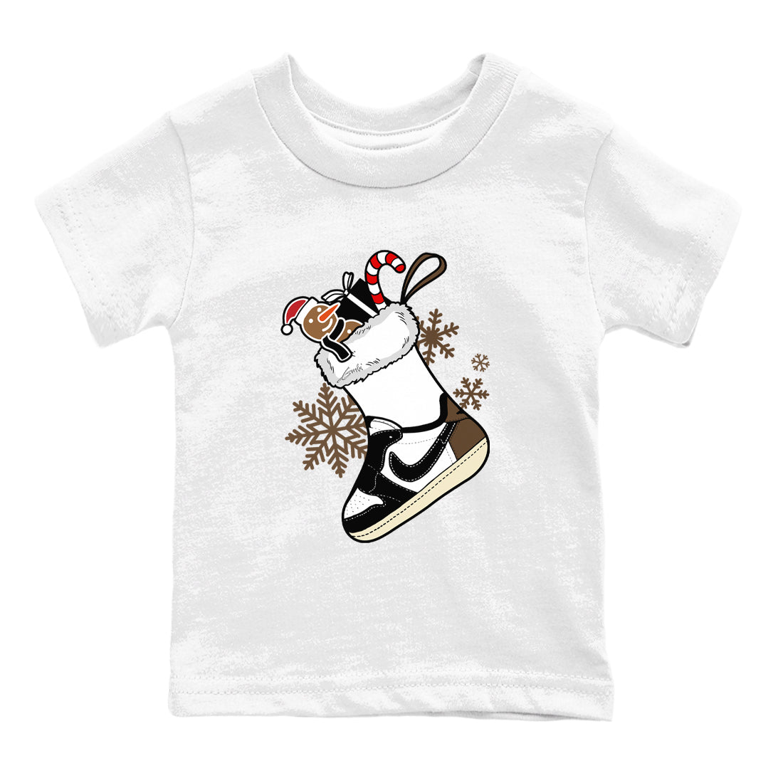 1s Mocha shirts to match jordans Christmas Sneaker Stocking t shirts to match sneakers Air Jordan 1 Low OG Mocha match shoes to clothes SNRT Sneaker Tees Youth Baby White 2 tee