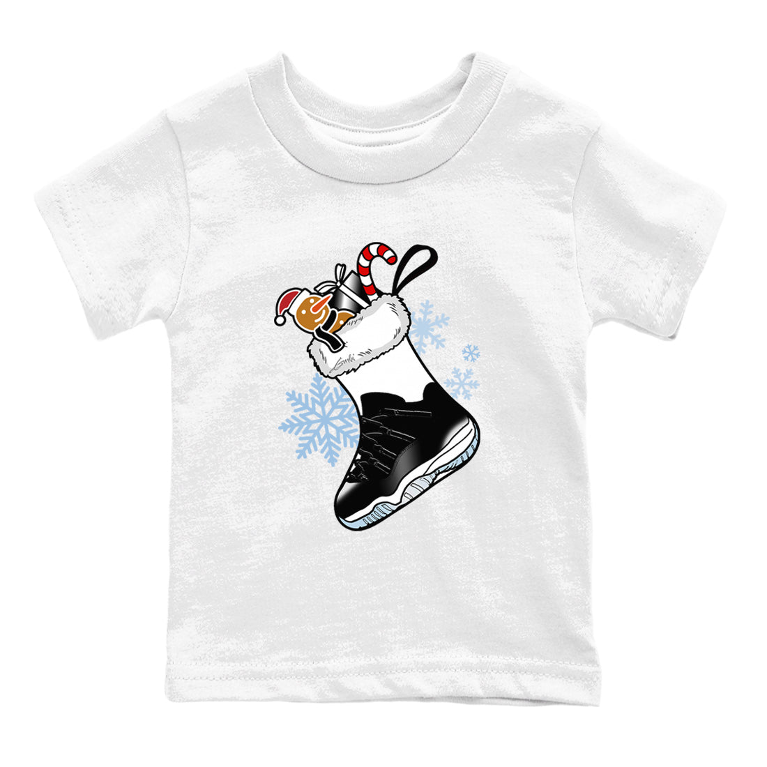 11s Space Jam shirts to match jordans Christmas Sneaker Stocking t shirts to match sneakers Air Jordan 11 Low Black And Varsity Royal match shoes to clothes SNRT Sneaker Tees Youth Baby White 2 tee