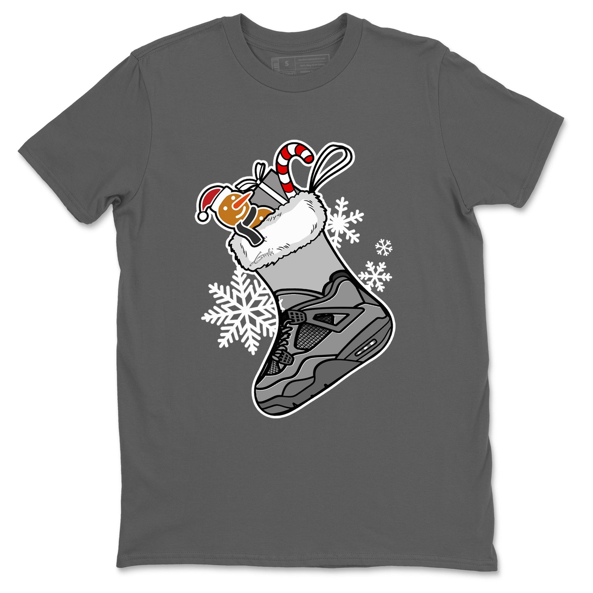 4s Paris Olympics shirts to match jordans Christmas Sneaker Stocking t shirts to match sneakers Air Jordan 4 SE Wet Cement match shoes to clothes SNRT Sneaker Tees unisex cotton Cool Grey 2 shirts