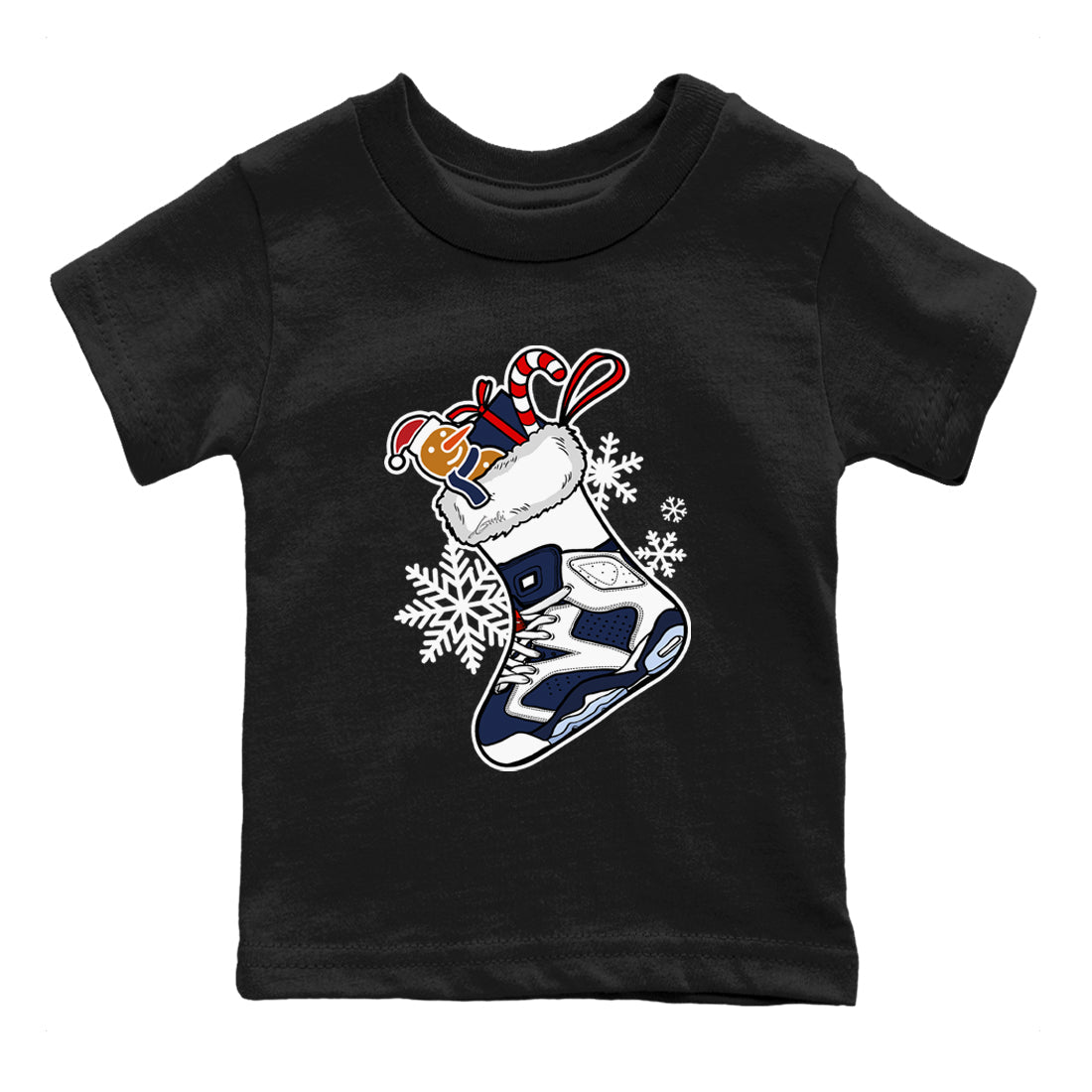 6s White And Midnight Navy shirts to match jordans Christmas Sneaker Stocking t shirts to match sneakers Air Jordan 6 Retro White And Midnight Navy match shoes to clothes SNRT Sneaker Tees Youth Baby Black 2 tee