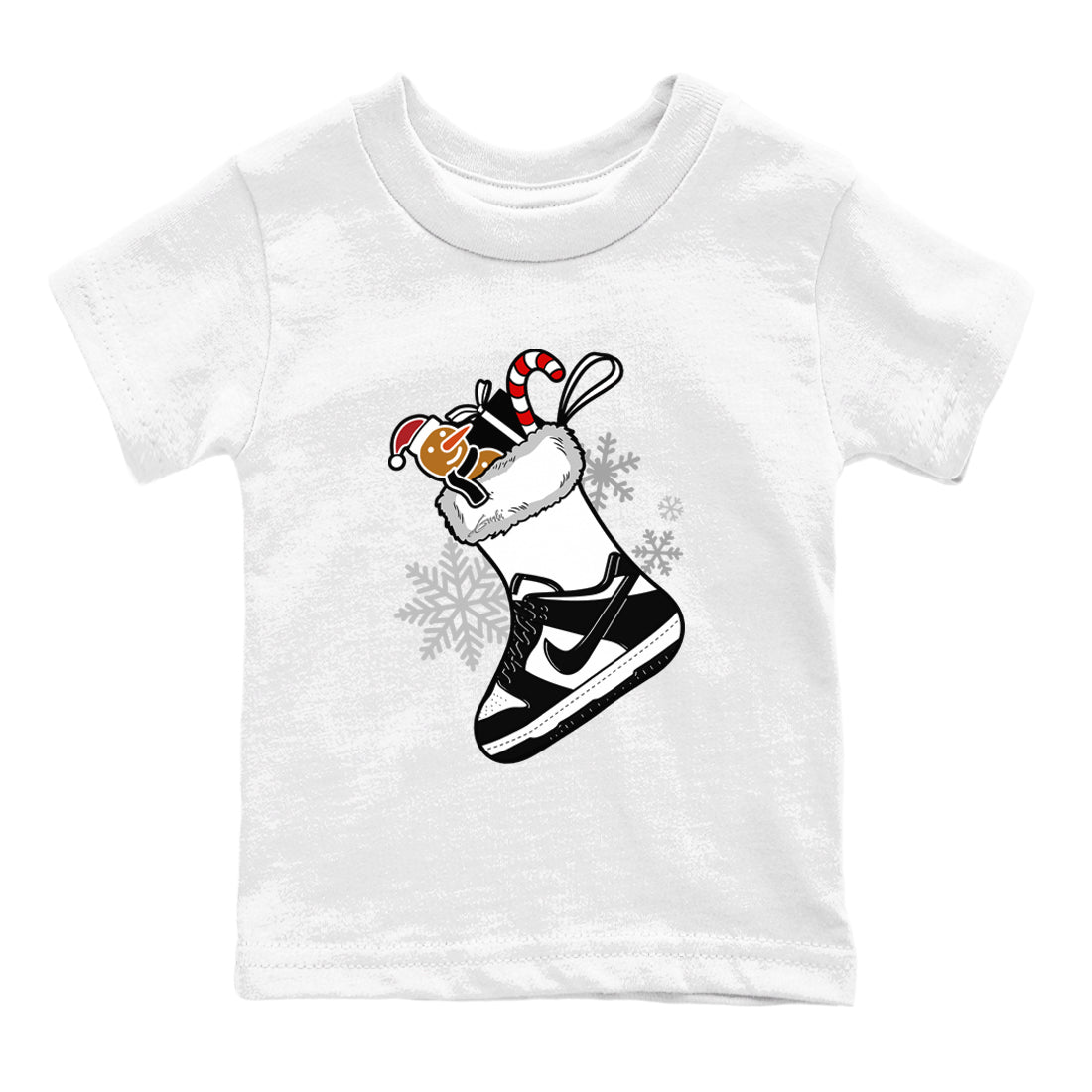 Dunk Low Retro Panda shirts to match jordans Christmas Sneaker Stocking t shirts to match sneakers Dunk White Black Panda match shoes to clothes SNRT Sneaker Tees Youth Baby White 2 tee