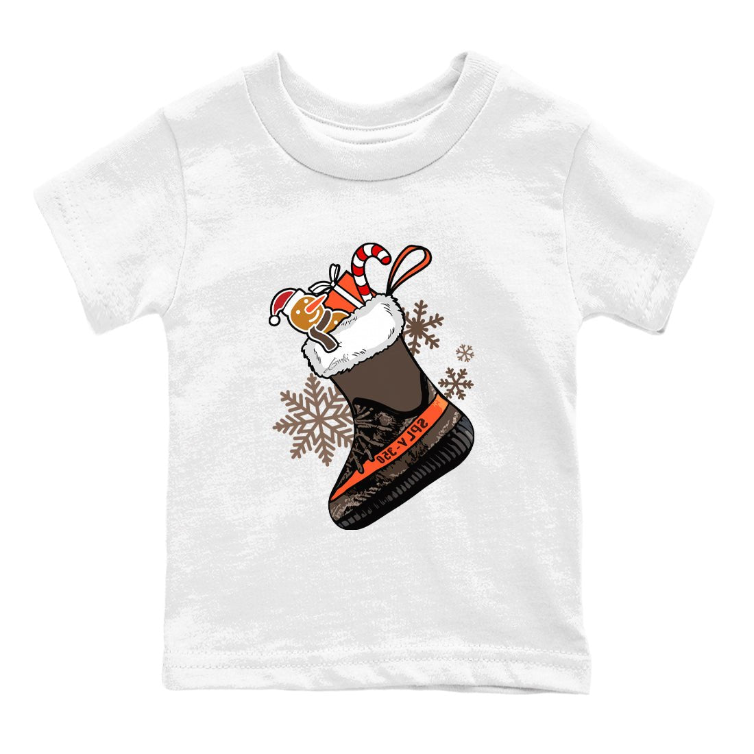 Yeezy 350 V2 Carbon Beluga shirts to match jordans Christmas Sneaker Stocking t shirts to match sneakers Yeezy 350 Carbon Beluga match shoes to clothes SNRT Sneaker Tees Youth Baby White 2 tee