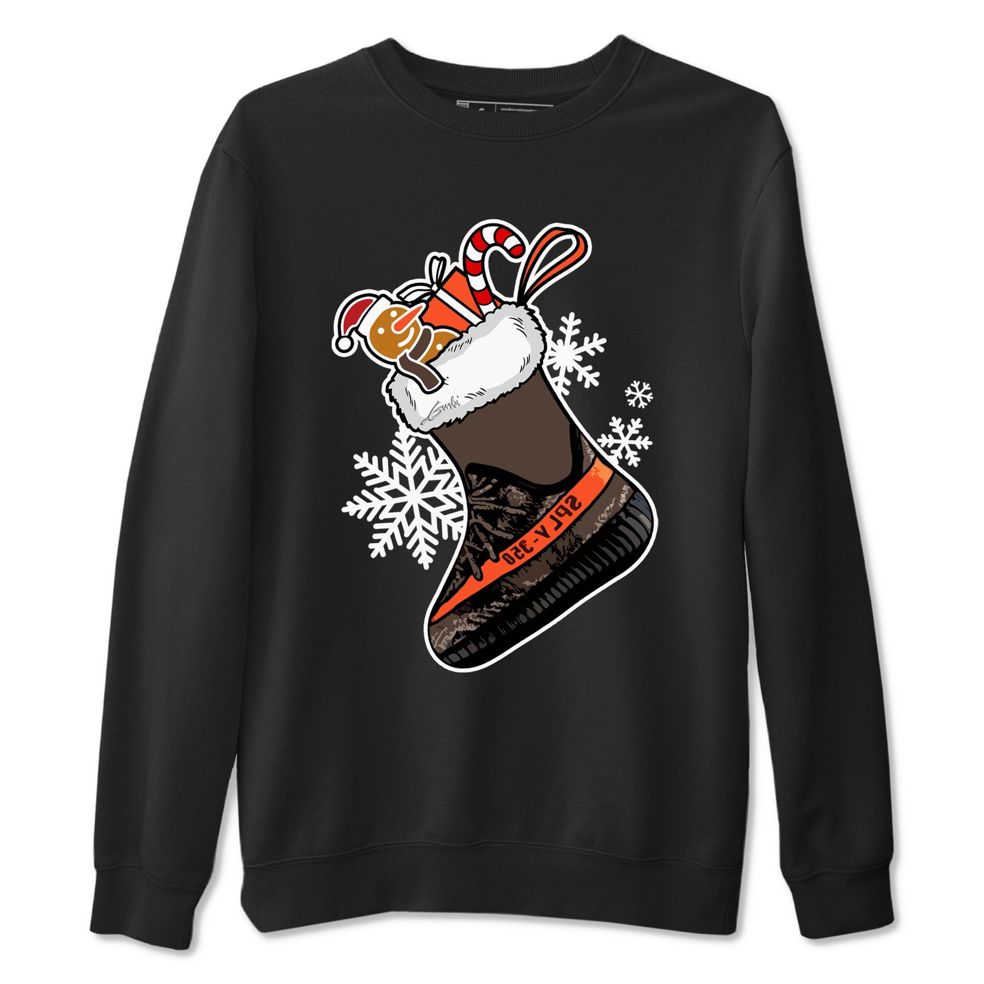 Yeezy 350 V2 Carbon Beluga shirts to match jordans Christmas Sneaker Stocking t shirts to match sneakers Yeezy 350 Carbon Beluga match shoes to clothes SNRT Sneaker Tees unisex cotton Black 2 shirts