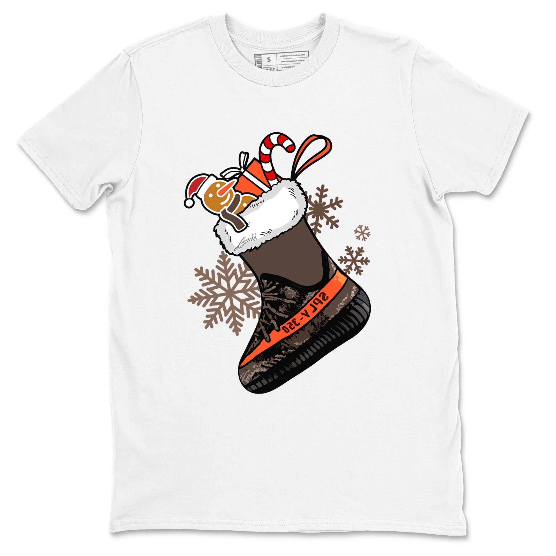 Yeezy 350 V2 Carbon Beluga shirts to match jordans Christmas Sneaker Stocking t shirts to match sneakers Yeezy 350 Carbon Beluga match shoes to clothes SNRT Sneaker Tees unisex cotton White 2 shirts