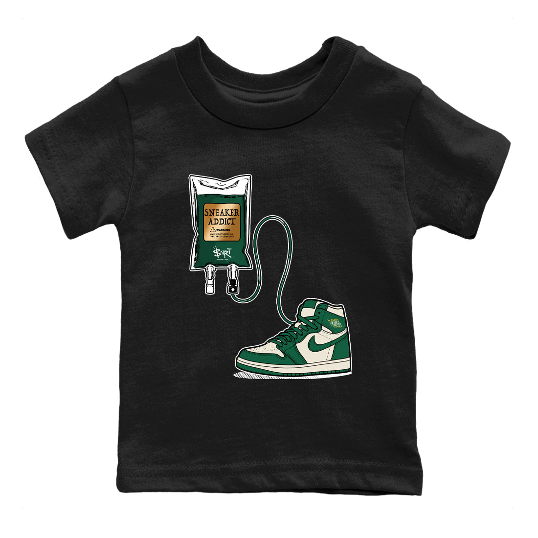 Sneaker Threads – Sneaker Tees To Match Air Jordan 1 Pro Green – Sneaker Therapy Youth Graphic Tee Black 2. Perfect for Jordan releases 2025 colorways.