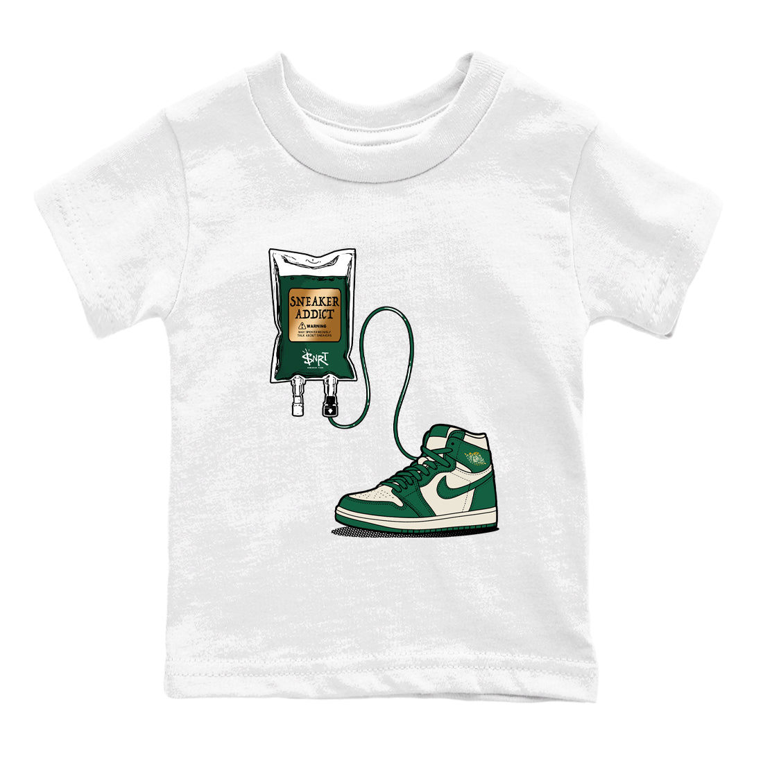 Sneaker Threads – Sneaker Tees To Match Air Jordan 1 Pro Green – Sneaker Therapy Youth Graphic Tee White 2. Perfect for Jordan releases 2025 colorways.
