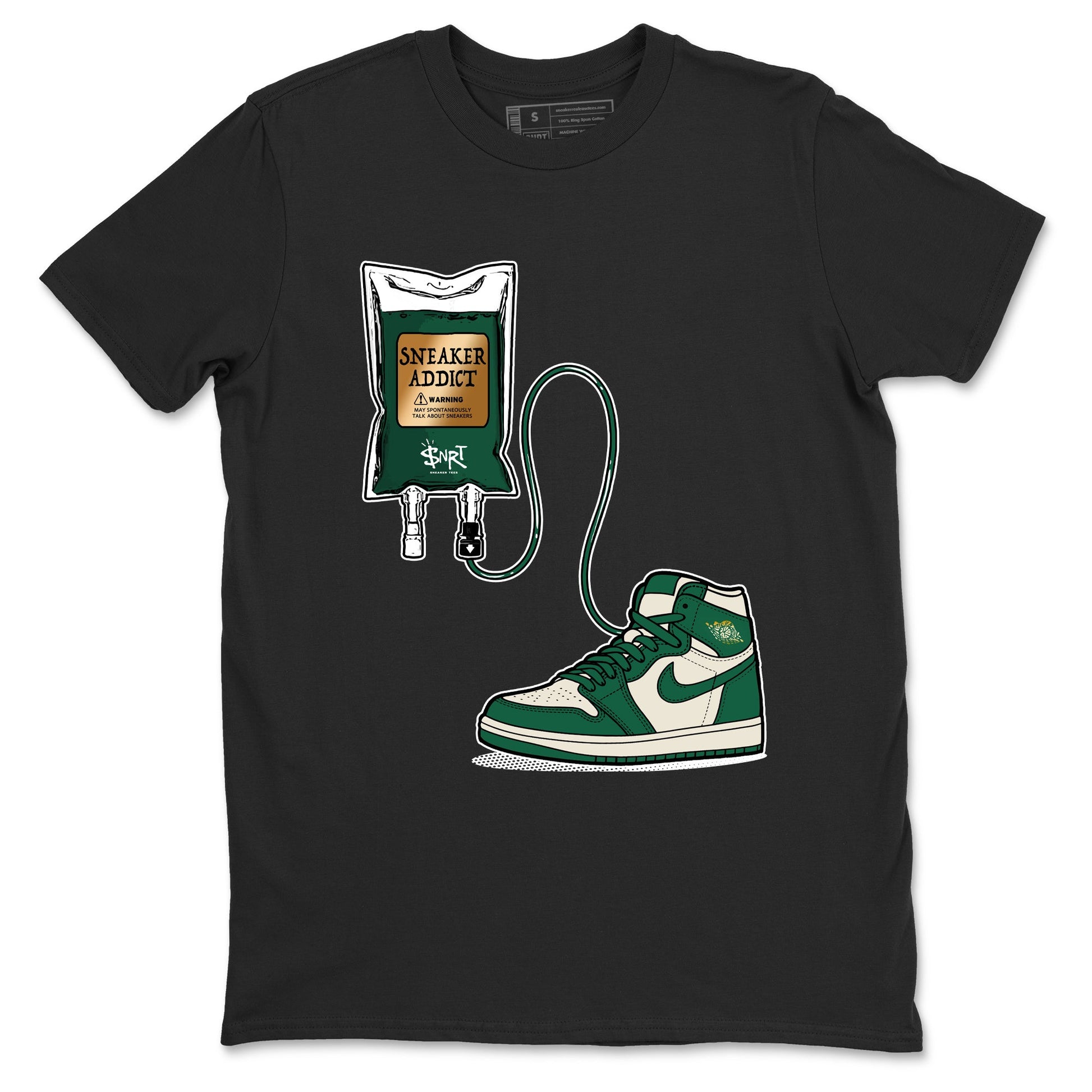 Sneaker Threads – Sneaker Tees To Match Air Jordan 1 Pro Green – Sneaker Therapy Graphic Tee Black 2. Perfect for Jordan releases 2025 colorways.