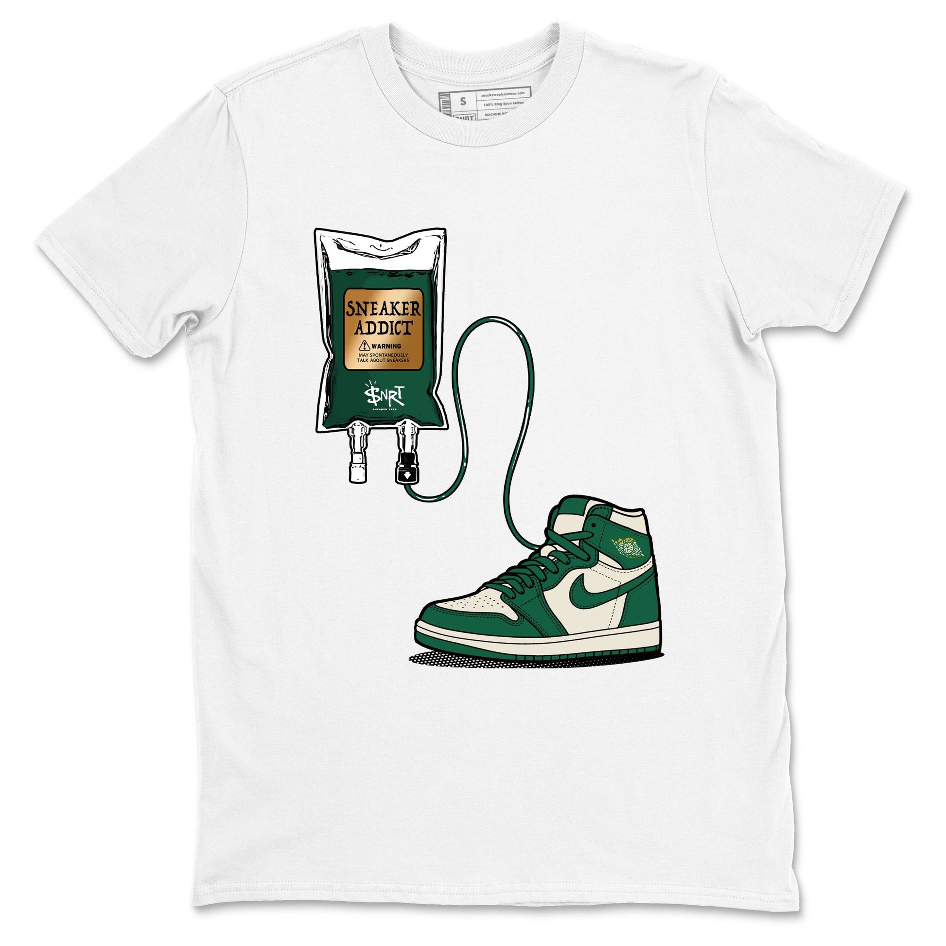 Sneaker Threads – Sneaker Tees To Match Air Jordan 1 Pro Green – Sneaker Therapy Graphic Tee White 2. Perfect for Jordan releases 2025 colorways.