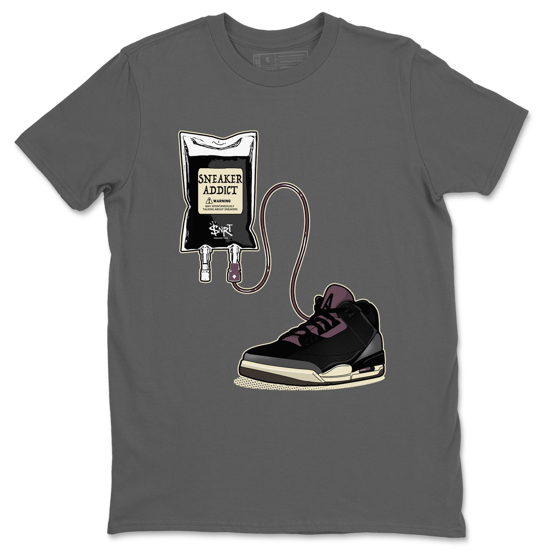 3s A Ma Maniere x Black shirts to match jordans Sneaker Therapy sneaker match tees Air Jordan 3 A Ma Maniere x Black And Flat Pewter SNRT Sneaker Release Tees unisex cotton Cool Grey 2 crew neck shirts