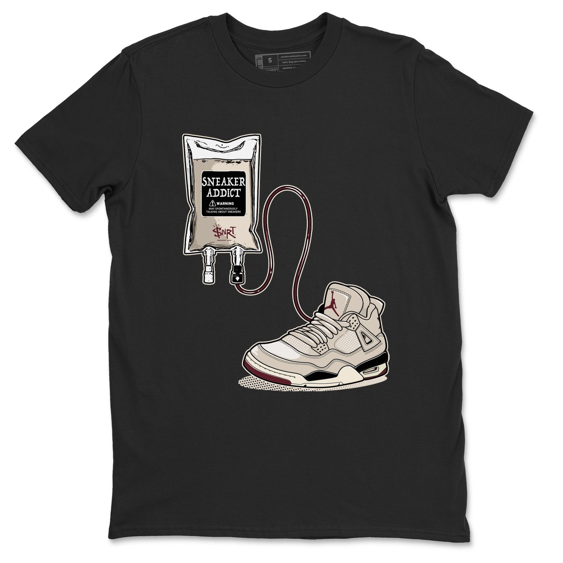 4s A Ma Maniere x Fossil Stone shirts to match jordans Sneaker Therapy sneaker match tees Air Jordan 4 A Ma Maniere x Fossil Stone SNRT Sneaker Release Tees unisex cotton Black 2 crew neck shirts