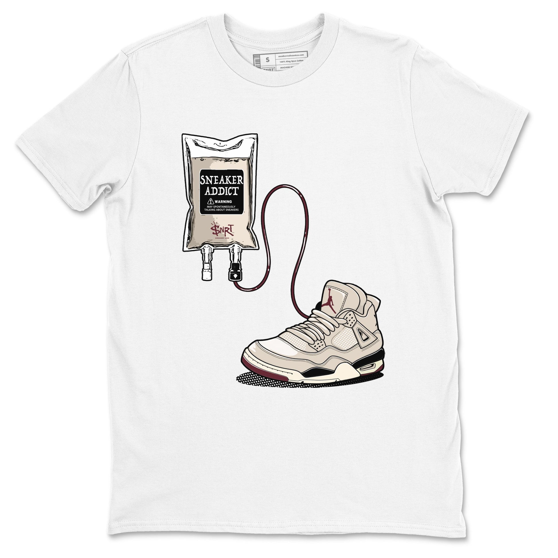 4s A Ma Maniere x Fossil Stone shirts to match jordans Sneaker Therapy sneaker match tees Air Jordan 4 A Ma Maniere x Fossil Stone SNRT Sneaker Release Tees unisex cotton White 2 crew neck shirts