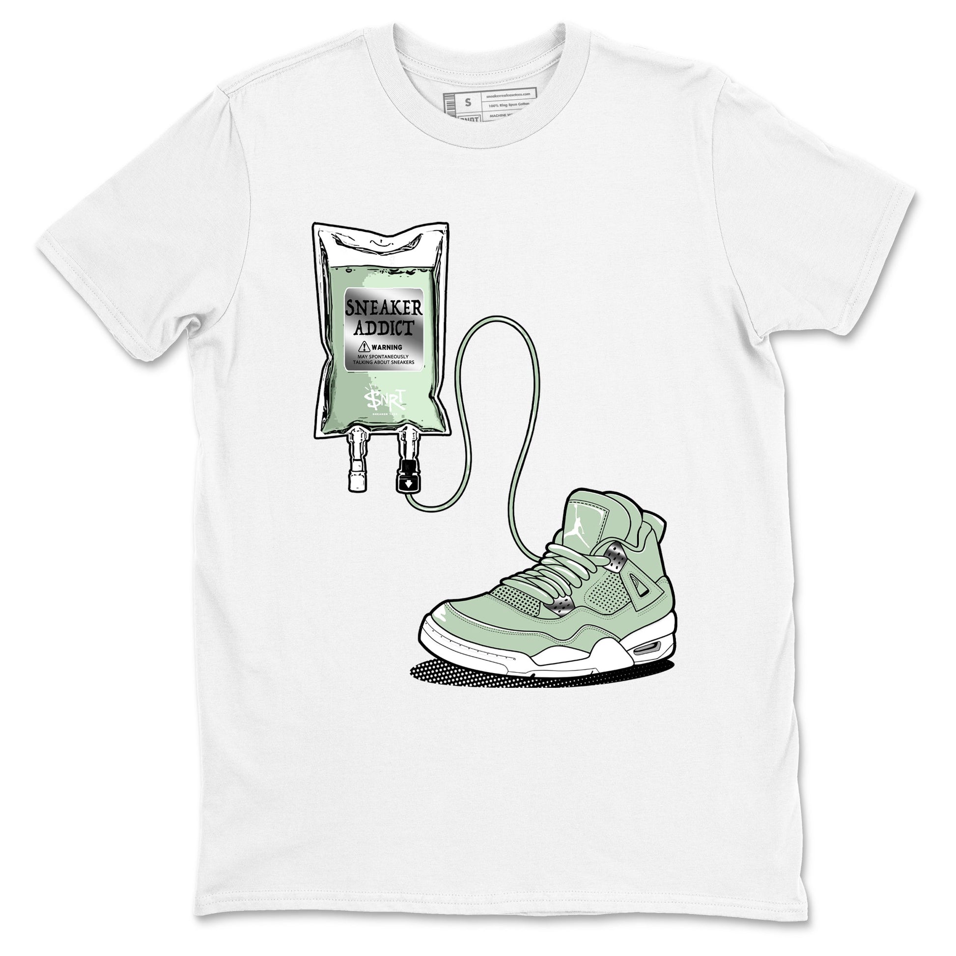4s seafoam shirts to match jordans Sneaker Therapy sneaker match tees Air Jordan 4 Abundance match shoes to clothes SNRT Sneaker Tees unisex cotton White 2 shirts