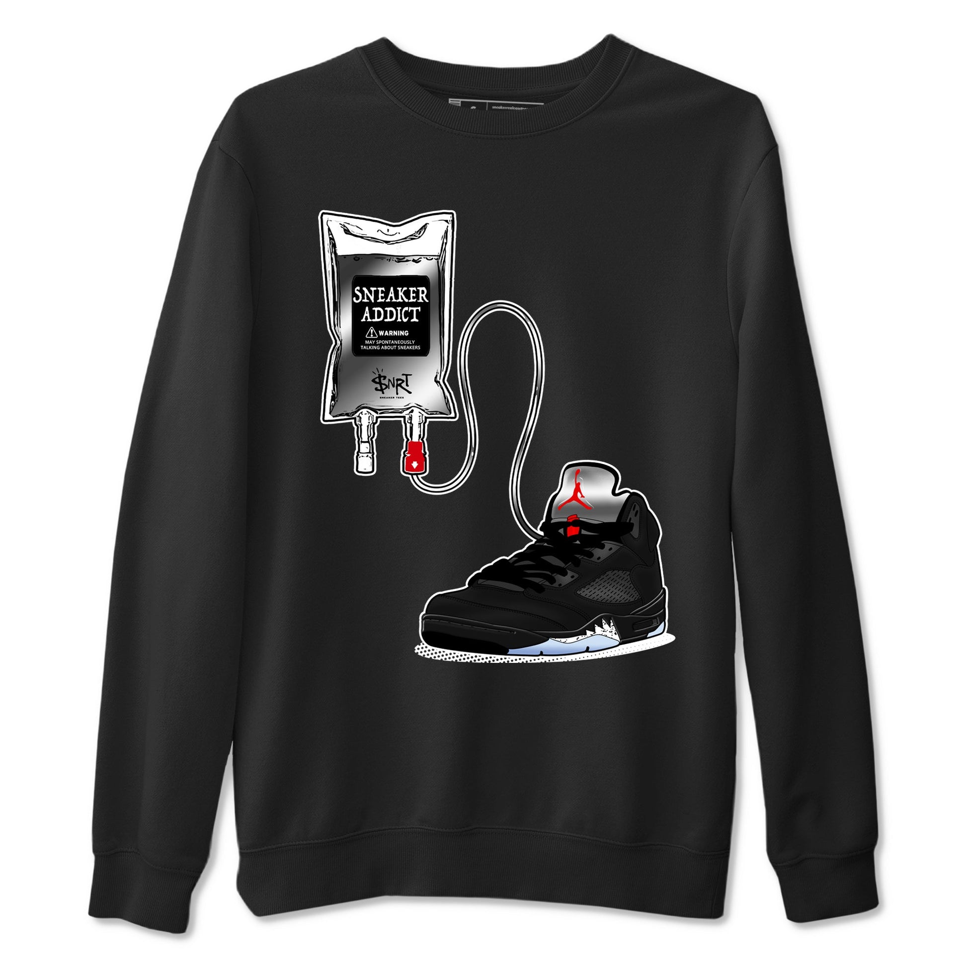5s Black Metallic Reimagined shirts to match jordans Sneaker Therapy best t shirts to wear with jordans AJ5 Retro OG Reimagined match shoes to clothes SNRT Sneaker Tees unisex cotton Black 2 shirts