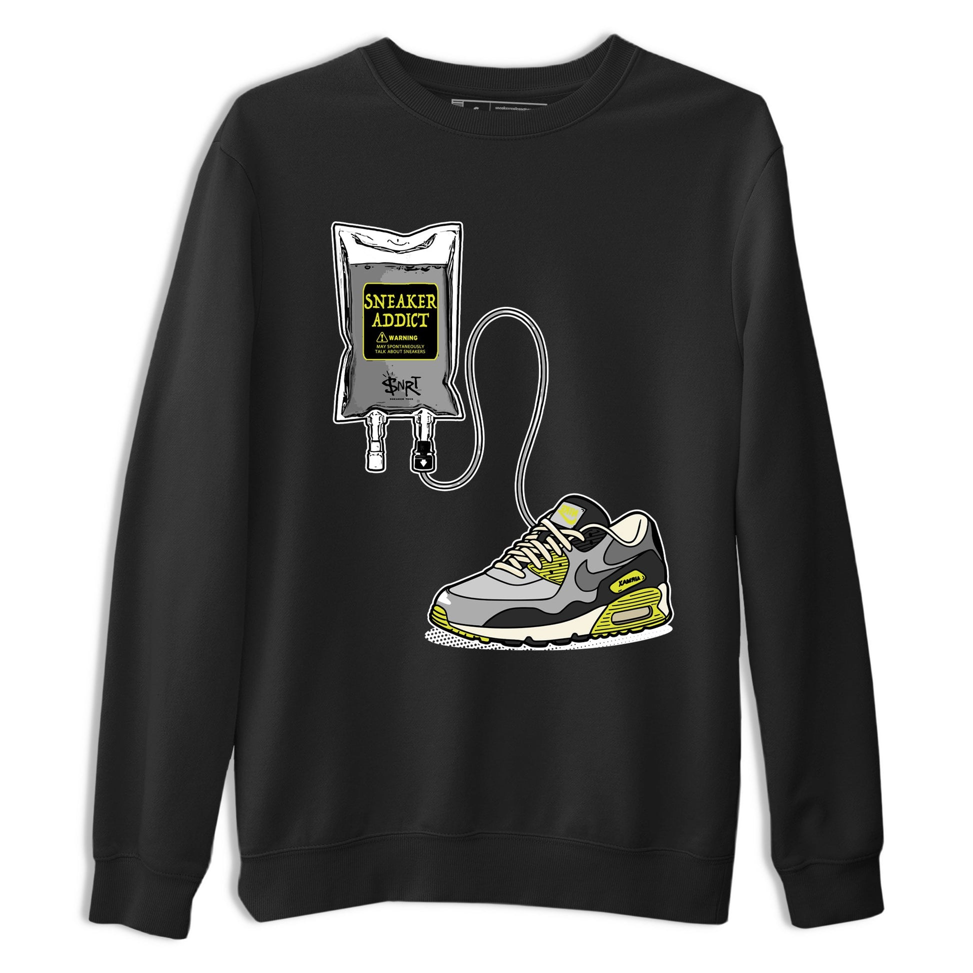 Sneaker Therapy sneaker match t-shirt styled to complete your fit with the Air Max 90 Cyber sneakers, shown in Black 2.