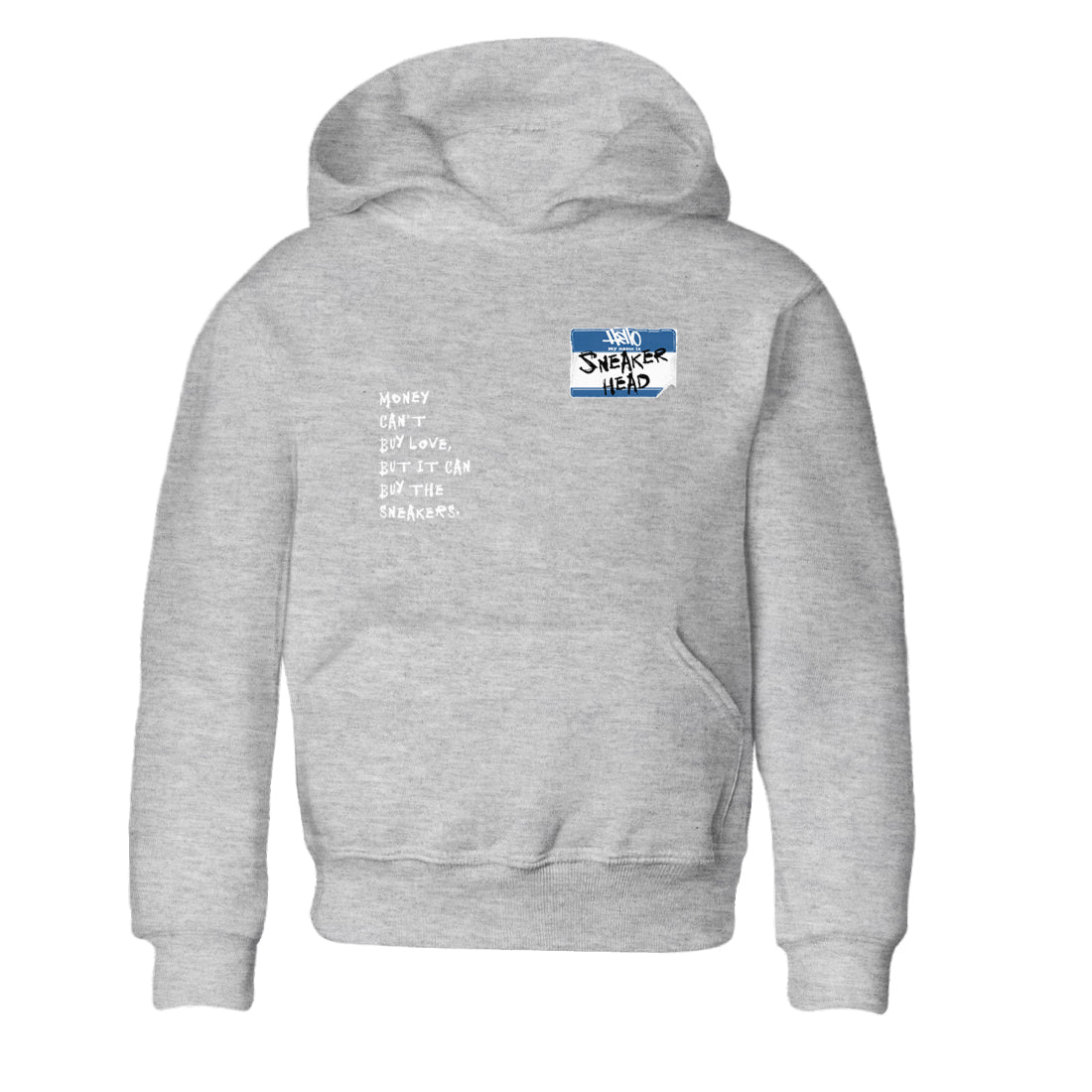 11s Diffused Blue shirts to match jordans Sneakerhead Badge sneaker match tees Air Jordan 11 Diffused Blue SNRT Sneaker Tees streetwear brand Baby and Youth Heather Grey 2 cotton tee
