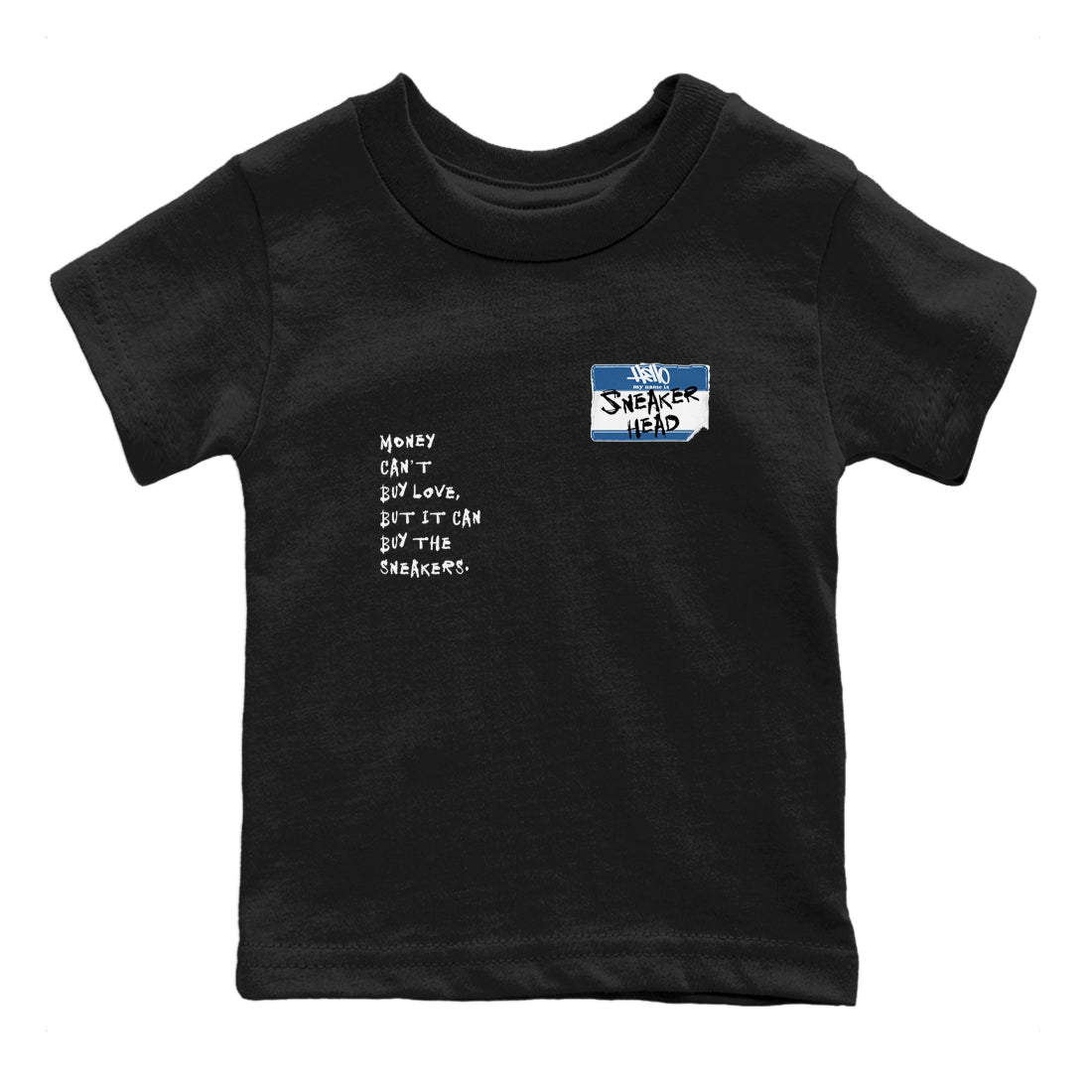 11s Diffused Blue shirts to match jordans Sneakerhead Badge sneaker match tees Air Jordan 11 Diffused Blue SNRT Sneaker Tees streetwear brand Baby and Youth Black 2 cotton tee