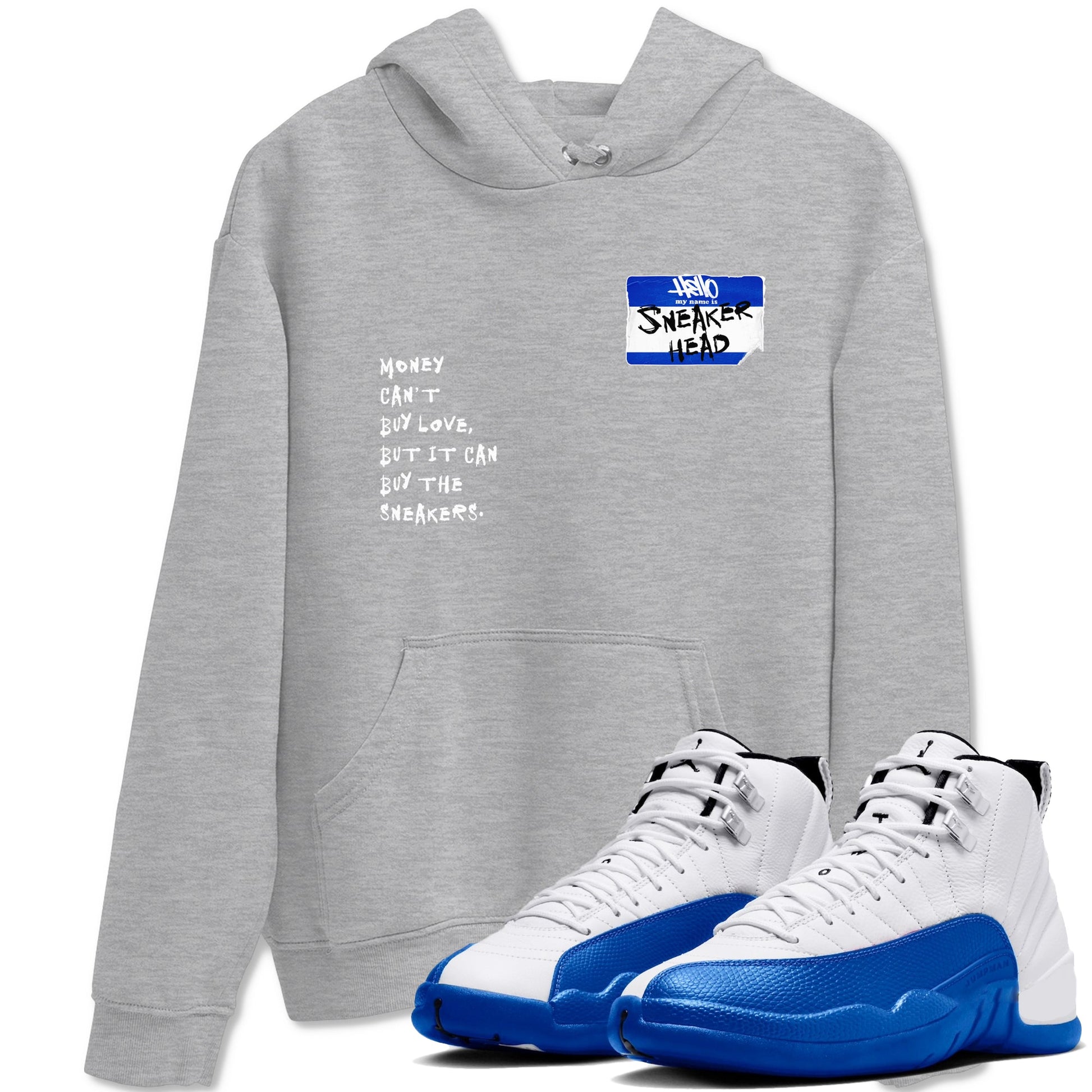 12 Blueberry shirts to match jordans Sneakerhead Badge sneaker match tees Air Jordan 12 Blueberry SNRT Sneaker Release Tees unisex cotton Heather Grey 1 crew neck shirts
