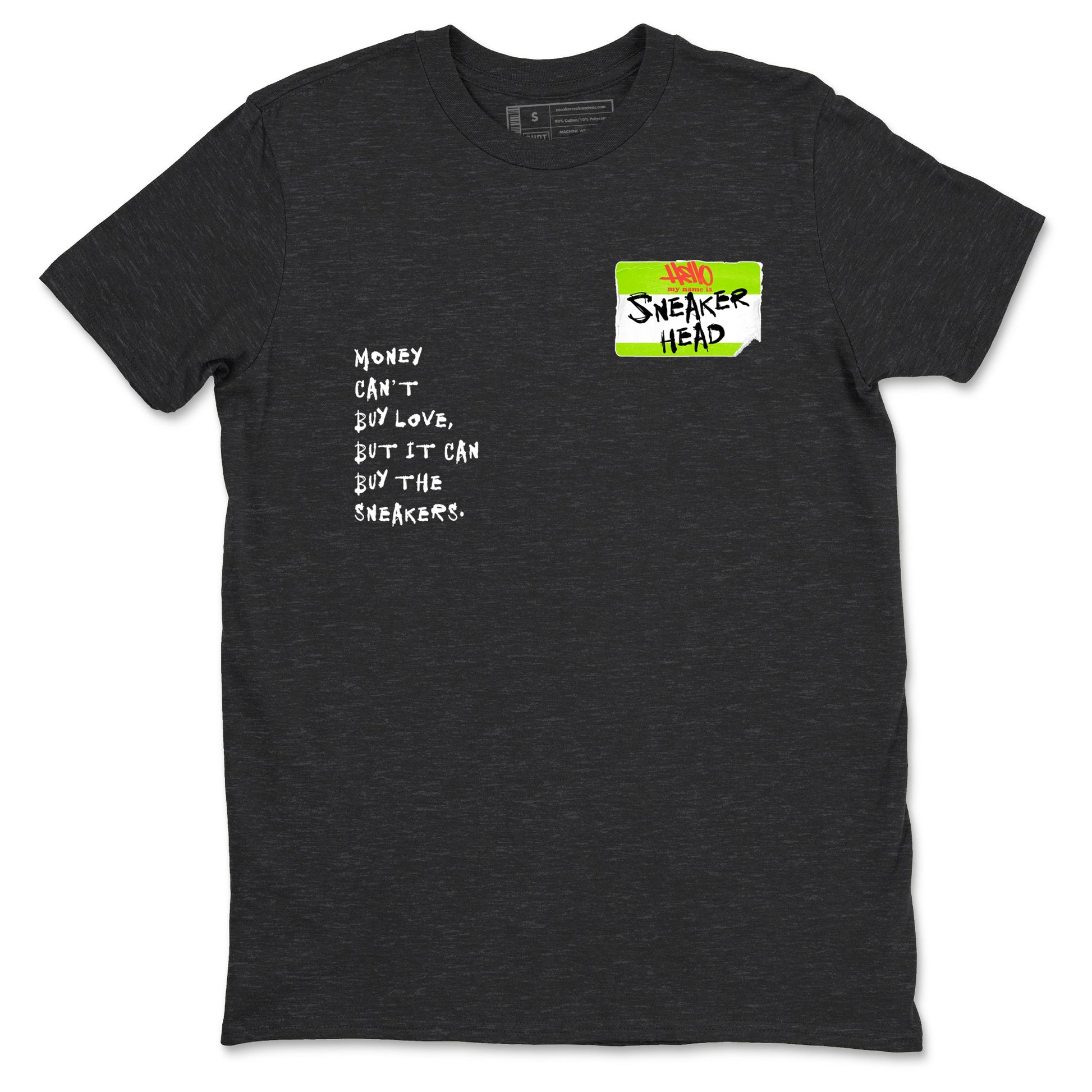 Sneaker Threads – Sneaker Tees To Match Air Max 90 Spruce Aura and Ghost Green – Sneakerhead Badge Graphic Tee Charcoal Heather 2. Perfect for Jordan releases 2025 colorways.