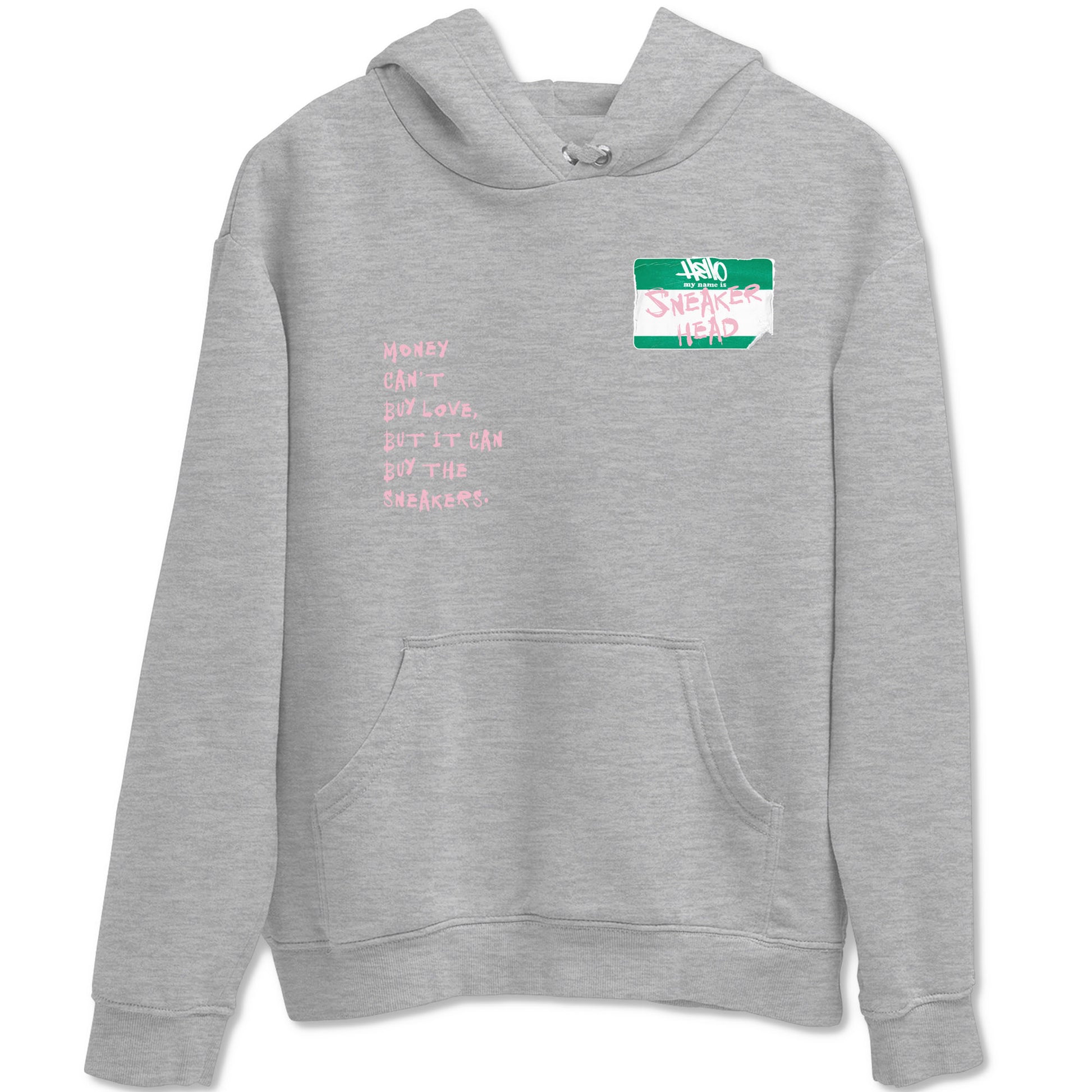 Dunk Medium Soft Pink Malachite shirt to match jordans Sneakerhead Badge sneaker tees Dunk Medium Soft Pink Malachite SNRT Sneaker Release Tees unisex cotton Heather Grey 2 crew neck shirt