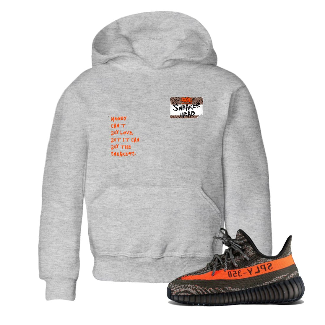 Yeezy 350 Carbon Beluga shirts to match jordans Sneakerhead Badge sneaker match tees Yeezy 350 Carbon Beluga match shoes to clothes SNRT Sneaker Tees Youth Baby Heather Grey 1 tee