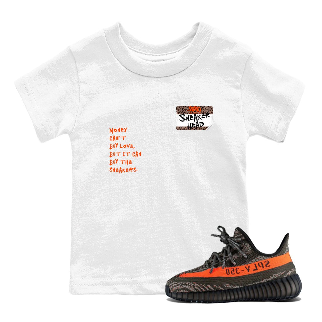 Yeezy 350 Carbon Beluga shirts to match jordans Sneakerhead Badge sneaker match tees Yeezy 350 Carbon Beluga match shoes to clothes SNRT Sneaker Tees Youth Baby White 1 tee