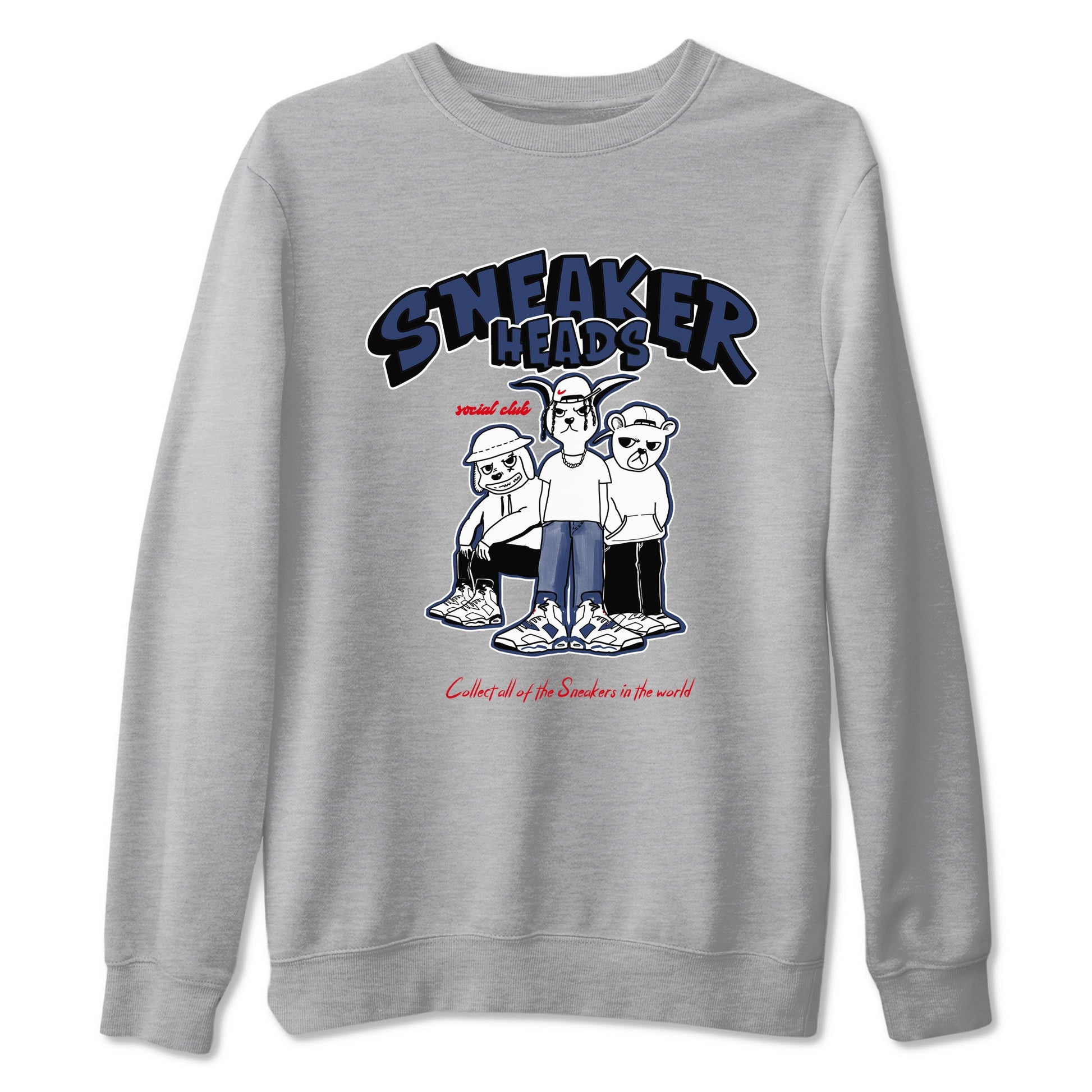 6s Olympic shirts to match jordans Sneakerheads Social Club sneaker match tees Air Jordan 6 Olympic SNRT Sneaker Tees streetwear brand Heather Grey 2 unisex cotton tee