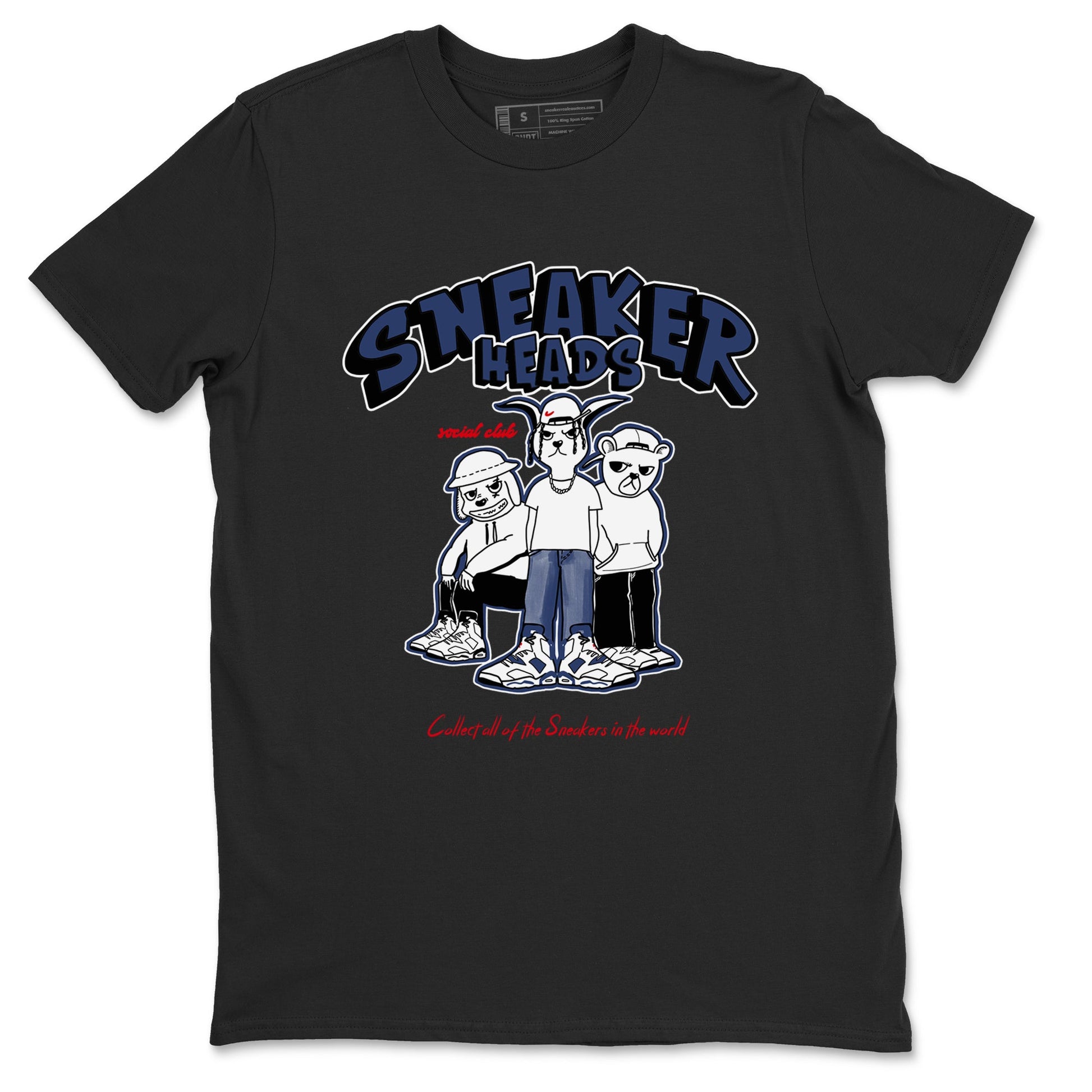 6s Olympic shirts to match jordans Sneakerheads Social Club sneaker match tees Air Jordan 6 Olympic SNRT Sneaker Tees streetwear brand Black 2 unisex cotton tee