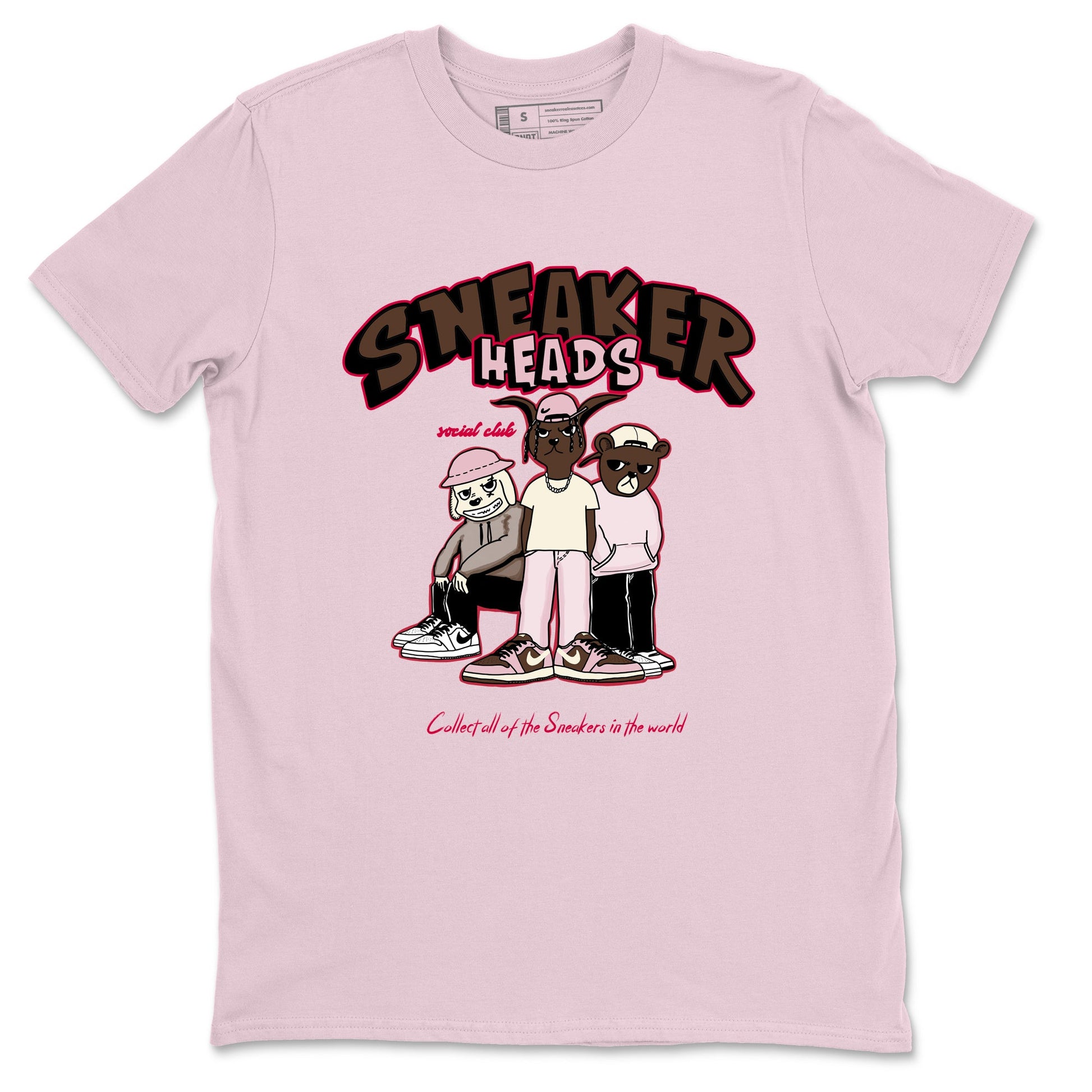 Dunk Cacao Wow And Pink Foam shirts to match jordans Sneakerheads Social Club sneaker match tees Dunk Cacao Wow And Pink Foam SNRT Sneaker Tees streetwear brand Pink 2 unisex cotton tee