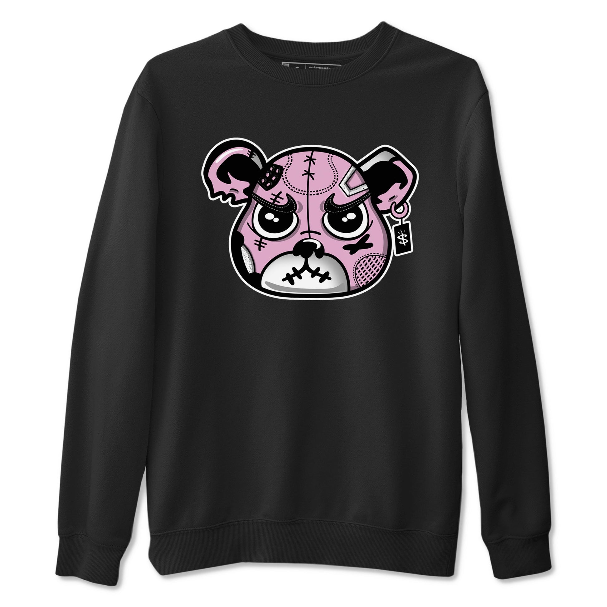 4s Retro Orchid shirts to match jordans Sneakers Bear Face sneaker match tees Air Jordan 4 WMNS Orchid match shoes to clothes SNRT Sneaker Tees unisex cotton Black 2 shirts