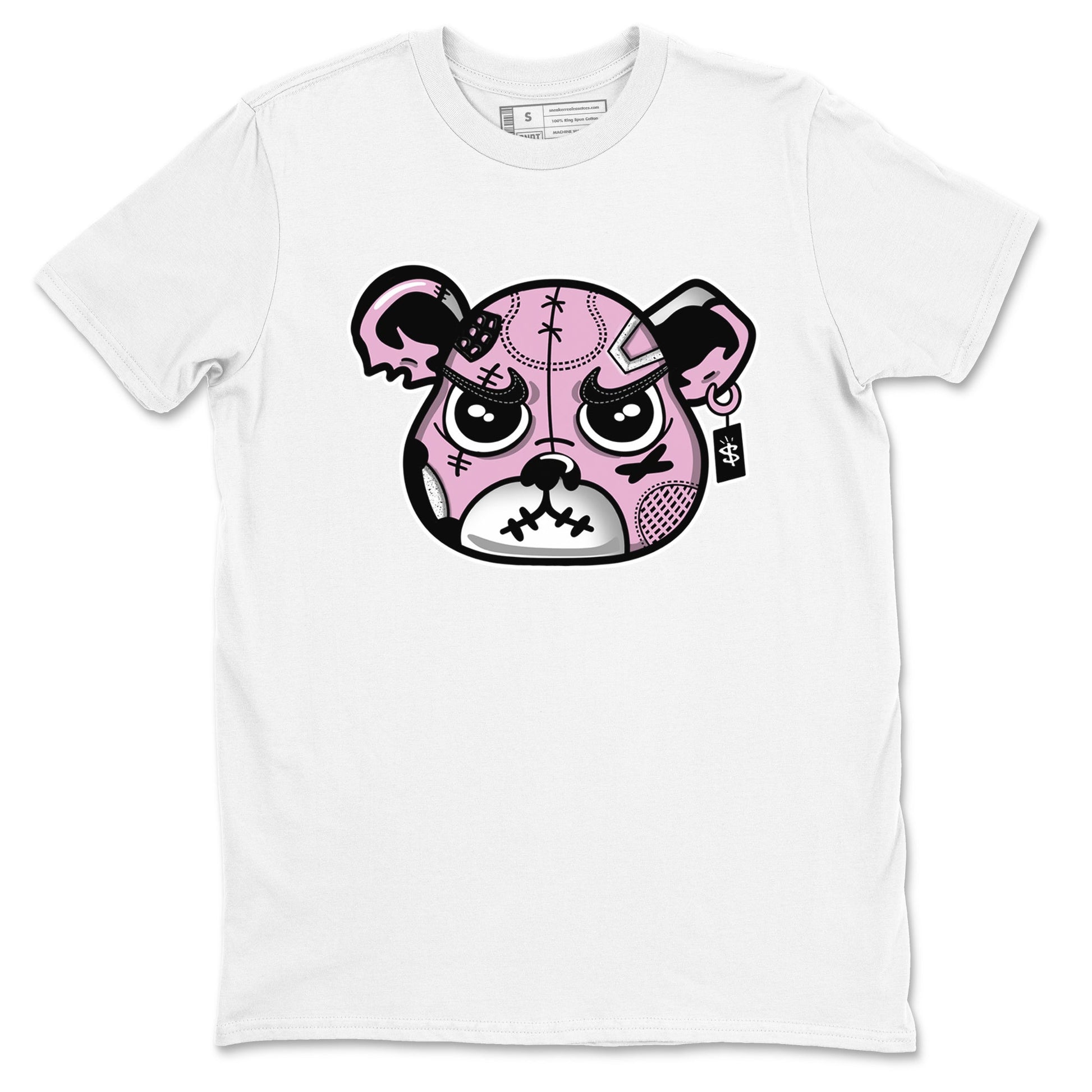 4s Retro Orchid shirts to match jordans Sneakers Bear Face sneaker match tees Air Jordan 4 WMNS Orchid match shoes to clothes SNRT Sneaker Tees unisex cotton White 2 shirts