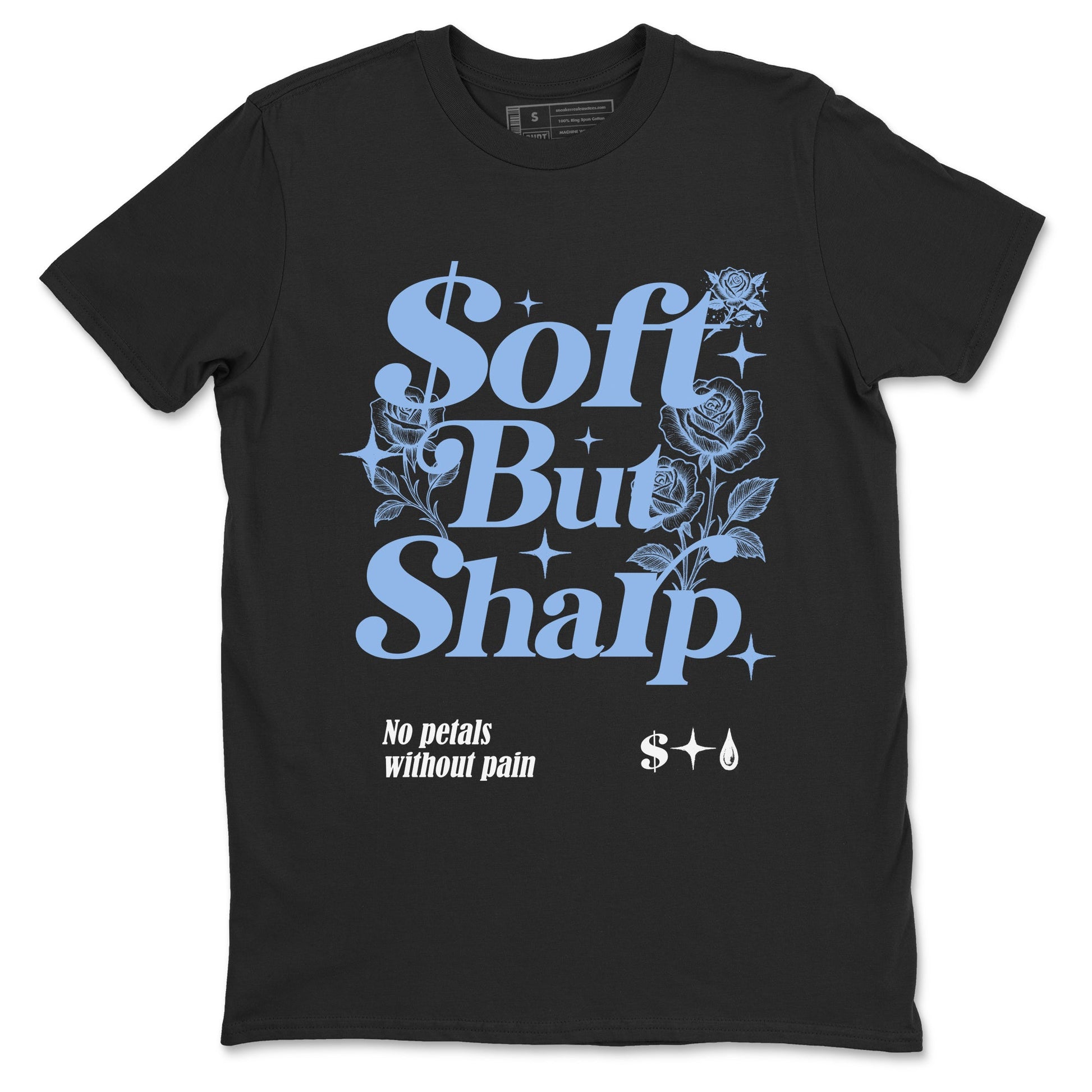 4s Forget Me Not shirts to match jordans Soft but Sharp graphic tees Air Jordan 4 Forget Me Not match shoes to clothes SNRT Sneaker Tees unisex cotton Black 2 shirts