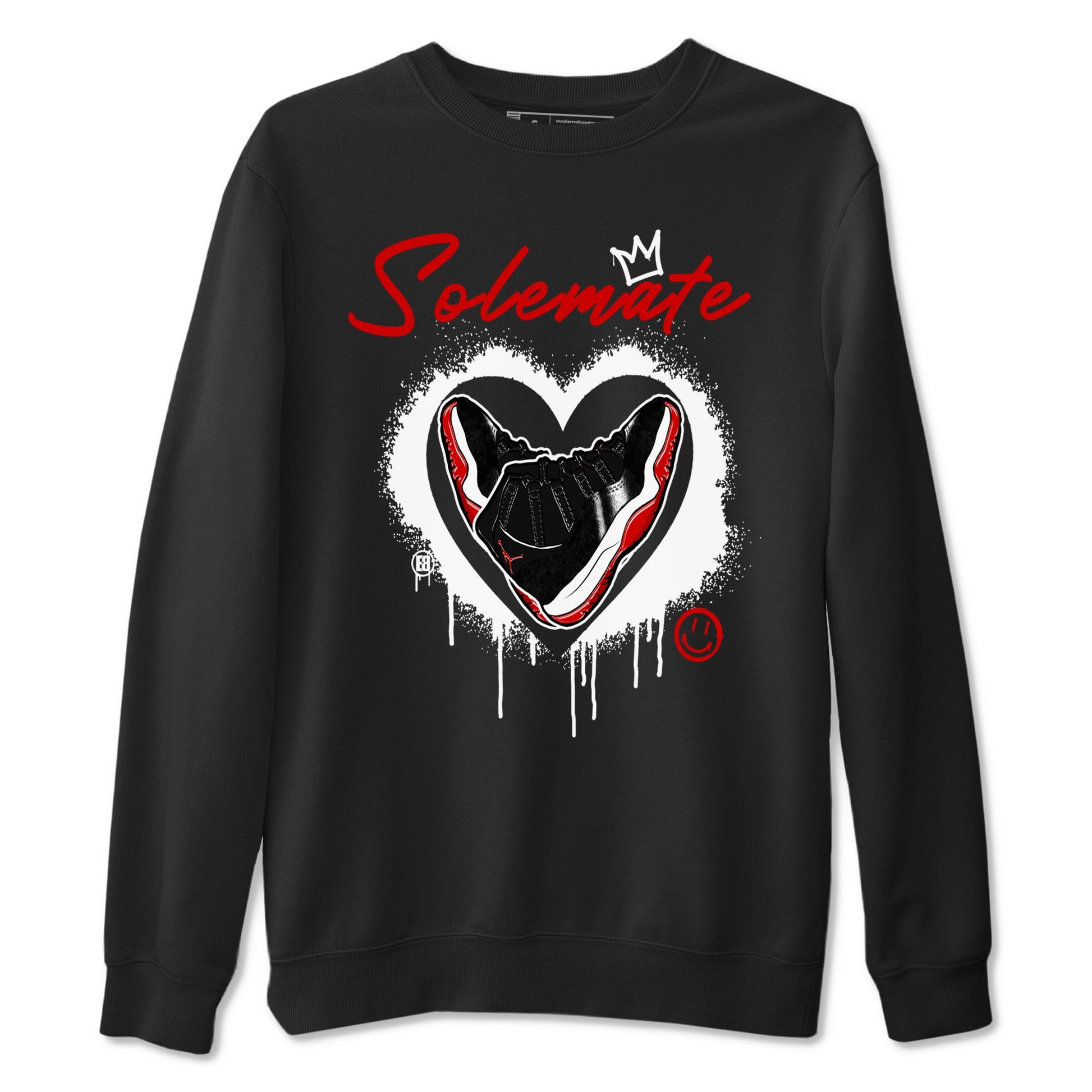 11s Bred Velvet shirts to match jordans Solemate sneaker match tees Air Jordan 11 Bred Velvet match shoes to clothes SNRT Sneaker Tees unisex cotton Black 2 shirts