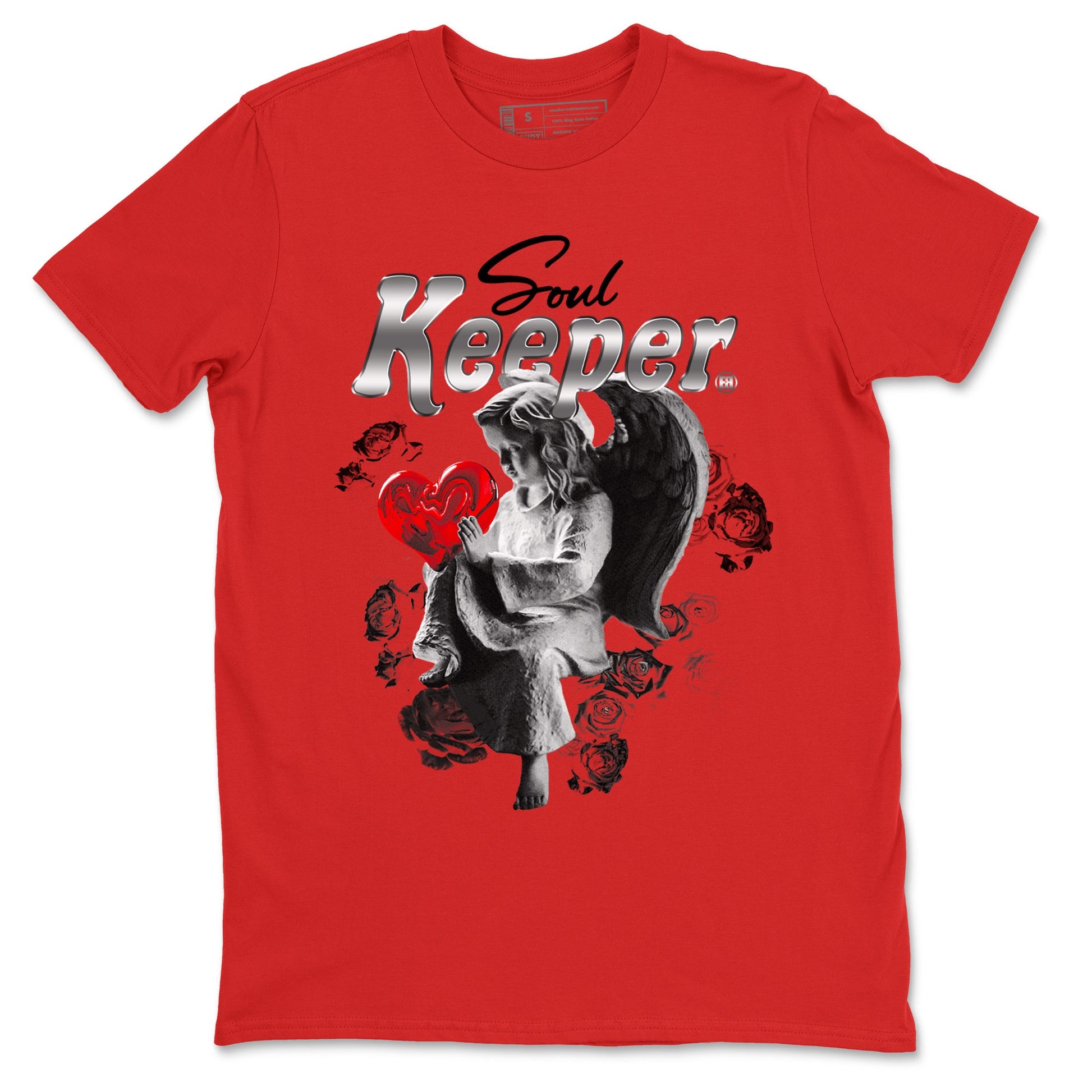 5s Black Metallic Reimagined shirts to match jordans Soul Keeper best t shirts to wear with jordans 5s Black Metallic Reimagined match shoes to clothes SNRT Sneaker Tees unisex cotton Red 2 shirts