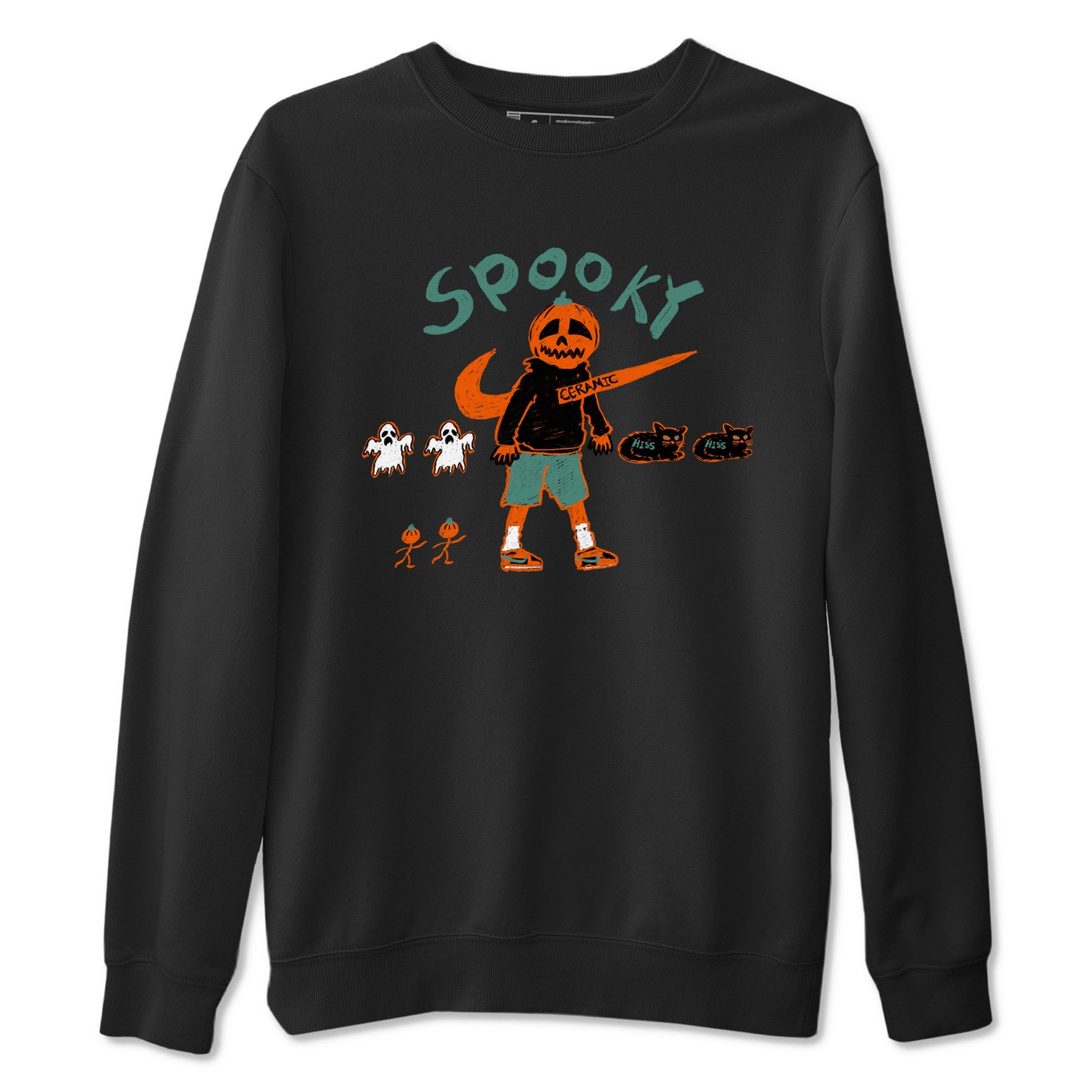 Dunk Low Ceramic shirts to match jordans Spooky Pumpkin unique Halloween sneaker tee Dunk Ceramic match shoes to clothes SNRT Sneaker Tees unisex cotton Black 2 shirts