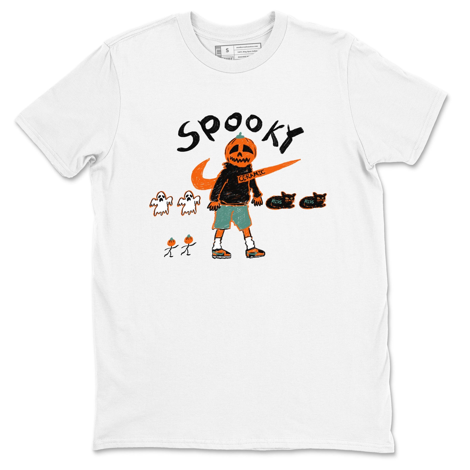 Dunk Low Ceramic shirts to match jordans Spooky Pumpkin unique Halloween sneaker tee Dunk Ceramic match shoes to clothes SNRT Sneaker Tees unisex cotton White 2 shirts