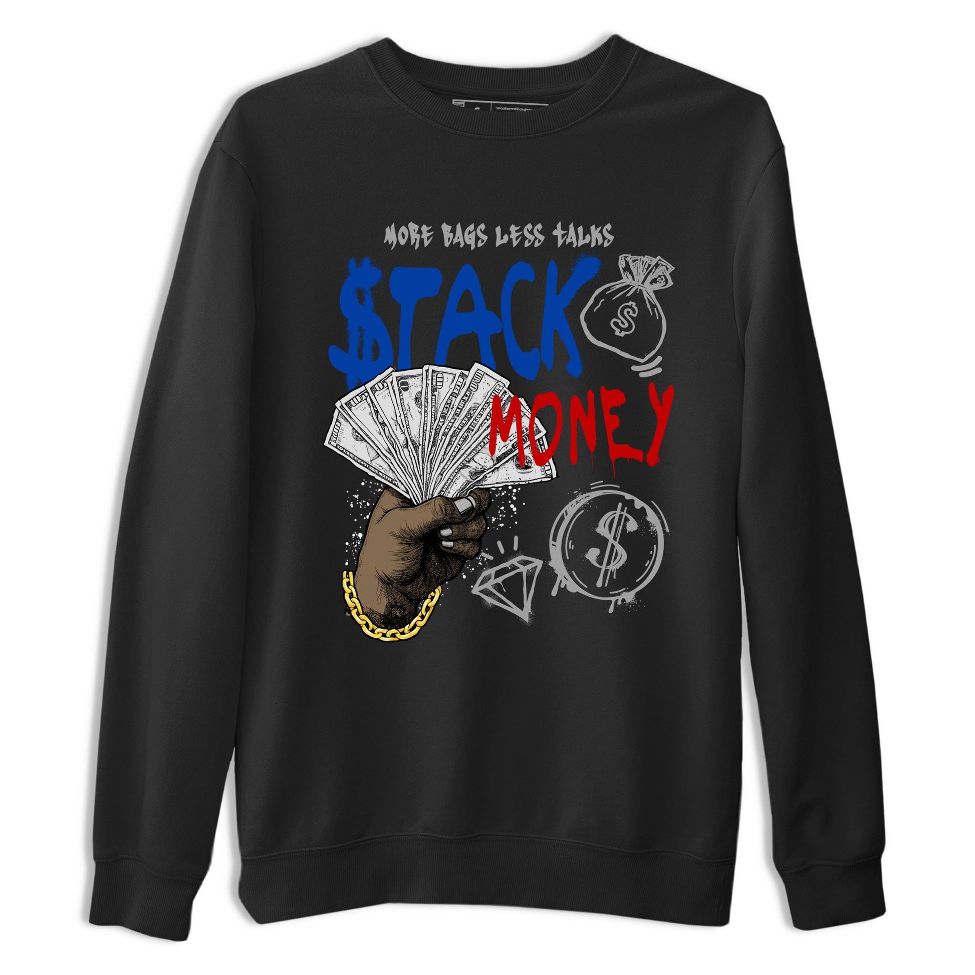 Sneaker match tees – Sneaker Tees To Match Air Jordan 4 Rare Air Shoes – Stack Money Tee Black 2