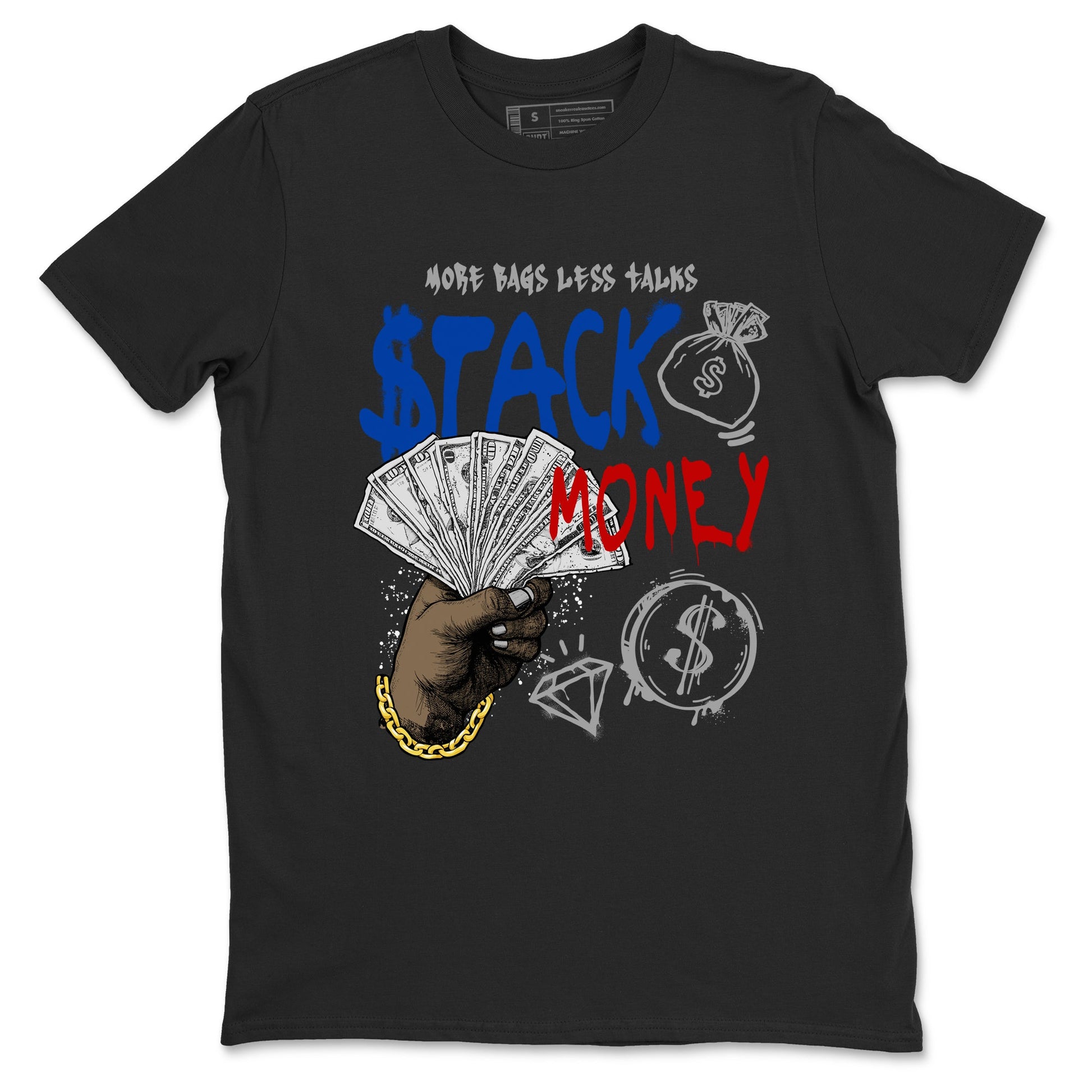 Sneaker match tees – Sneaker Tees To Match Air Jordan 4 Rare Air Shoes – Stack Money Tee Black 2
